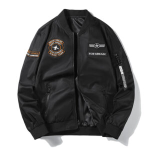 H • SHAWTEN Men's MA‑1 Reversible Flight Bomber Jacket