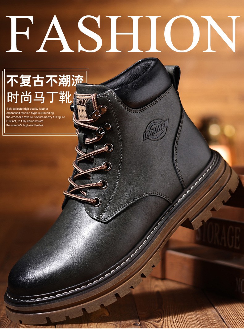 2024 Retro Workwear Hand-Stitched Martin Boots