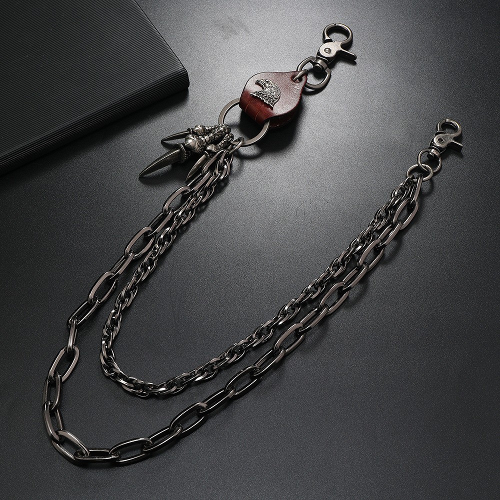 Unisex Punk Hip-Hop Multi-Layer Metal Waist Chain