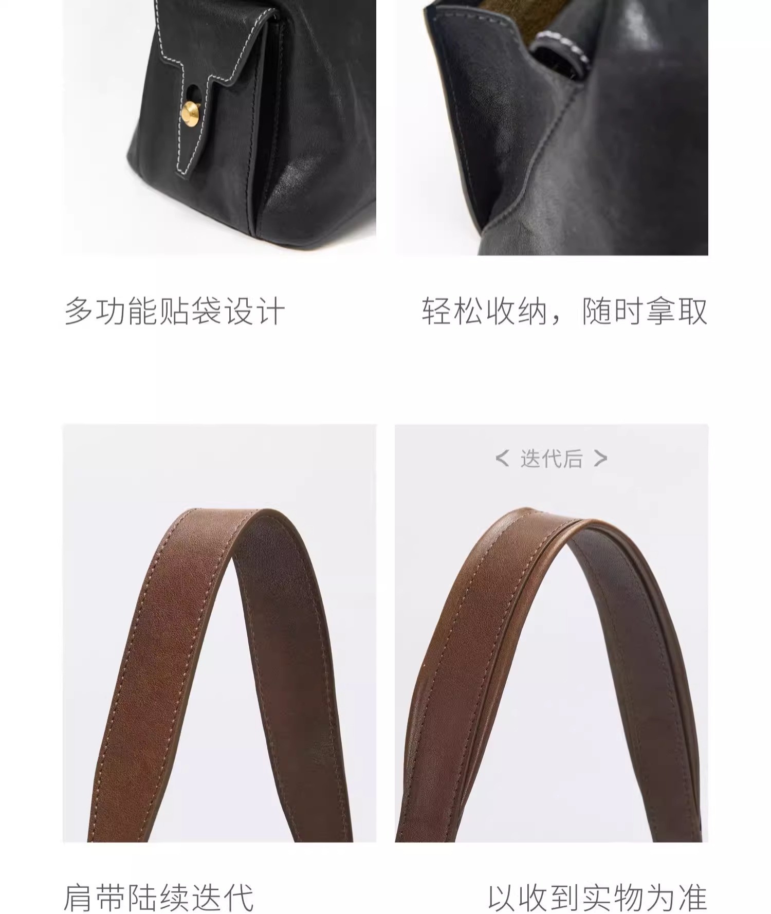 Songmont Vintage Hobo Shoulder Bag in Soft Full-Grain Leather