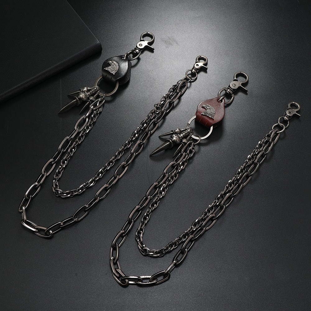 Unisex Punk Hip-Hop Multi-Layer Metal Waist Chain