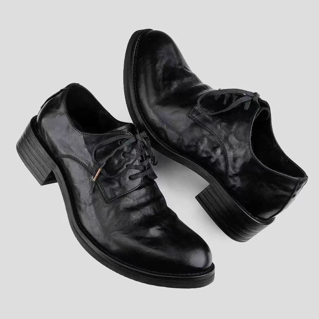 Men’s Genuine Leather Height Increasing Derby Shoes