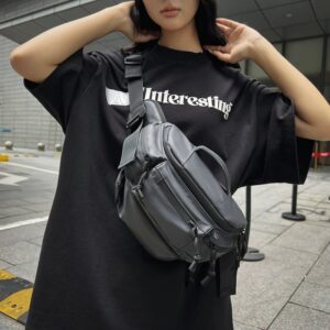 Men's Canvas Crossbody Chest Bag - Casual Street Style