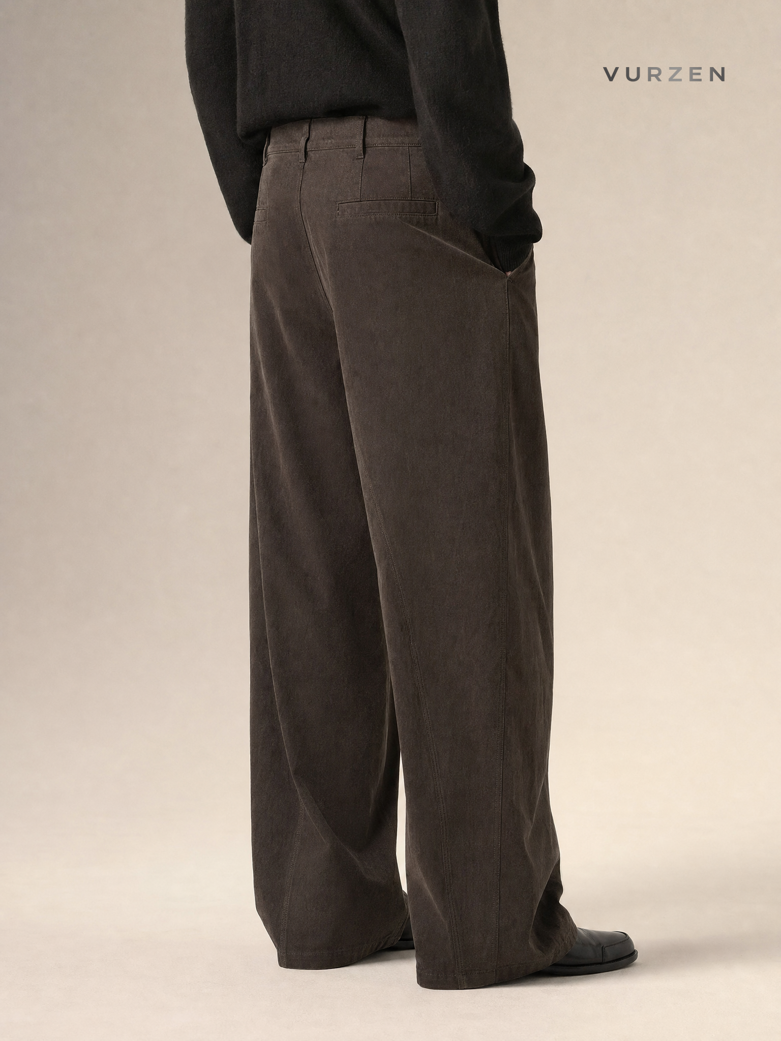 Vintage Corduroy Straight-Leg Casual Pants detail