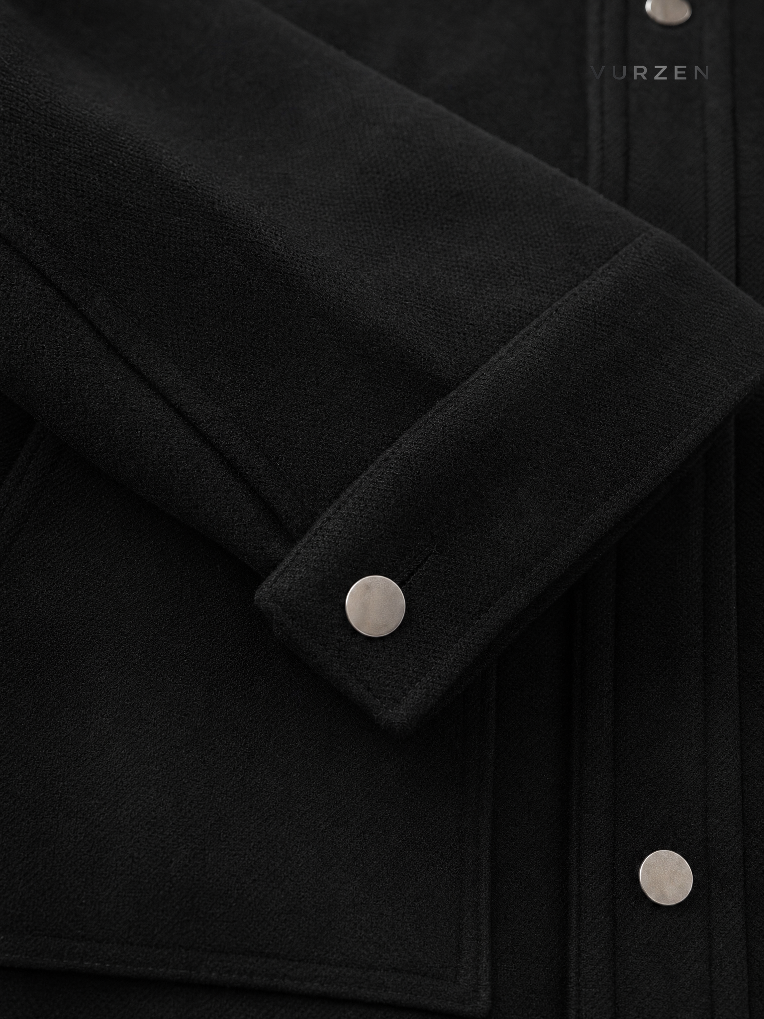 MYQ Vintage Korean Style Thick Wool Blend Jacket detail