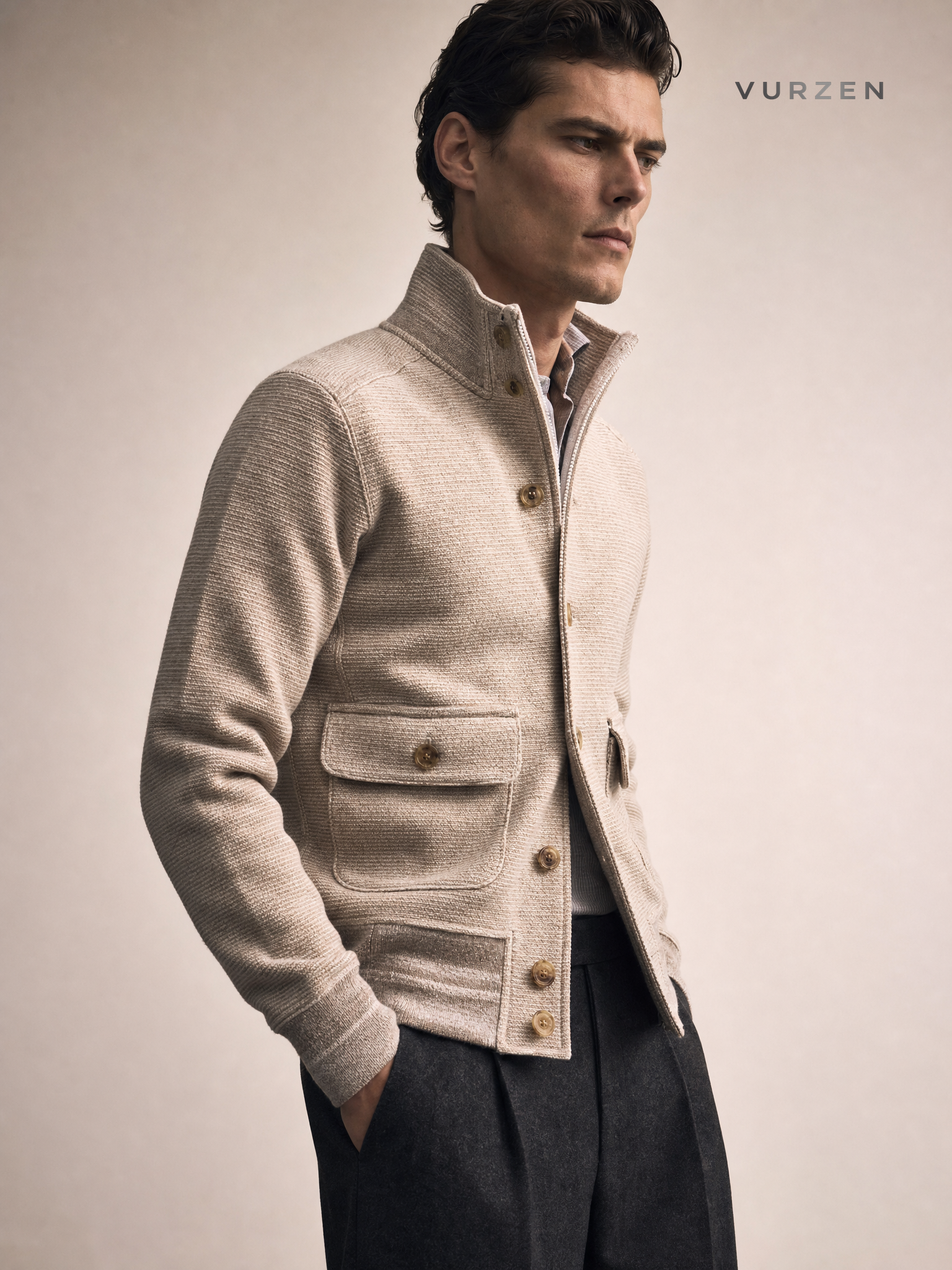 2026 Korean Style Knit Windproof Men