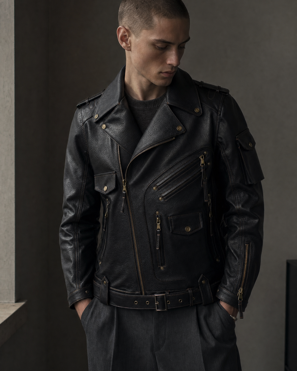 673212012984 top dark minimal jacket dark lookbook 05