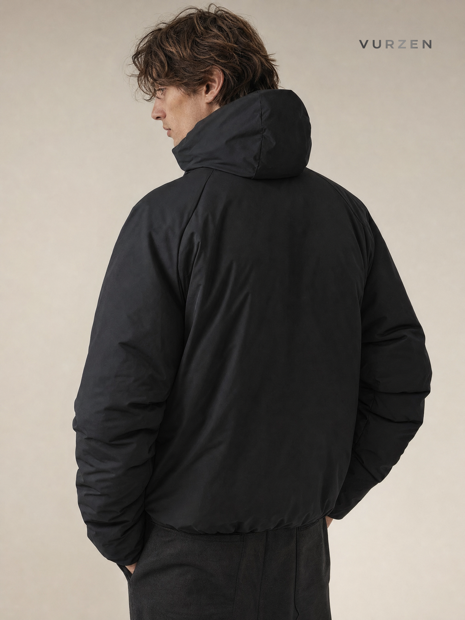 MADEEXTREME Streetwear Black White Duck Down Jacket detail