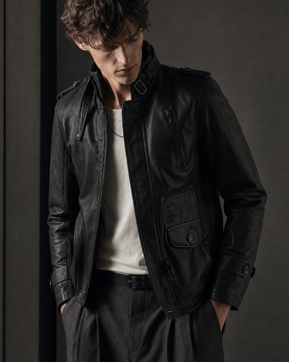 757417163573 top dark minimal jacket dark lookbook 05