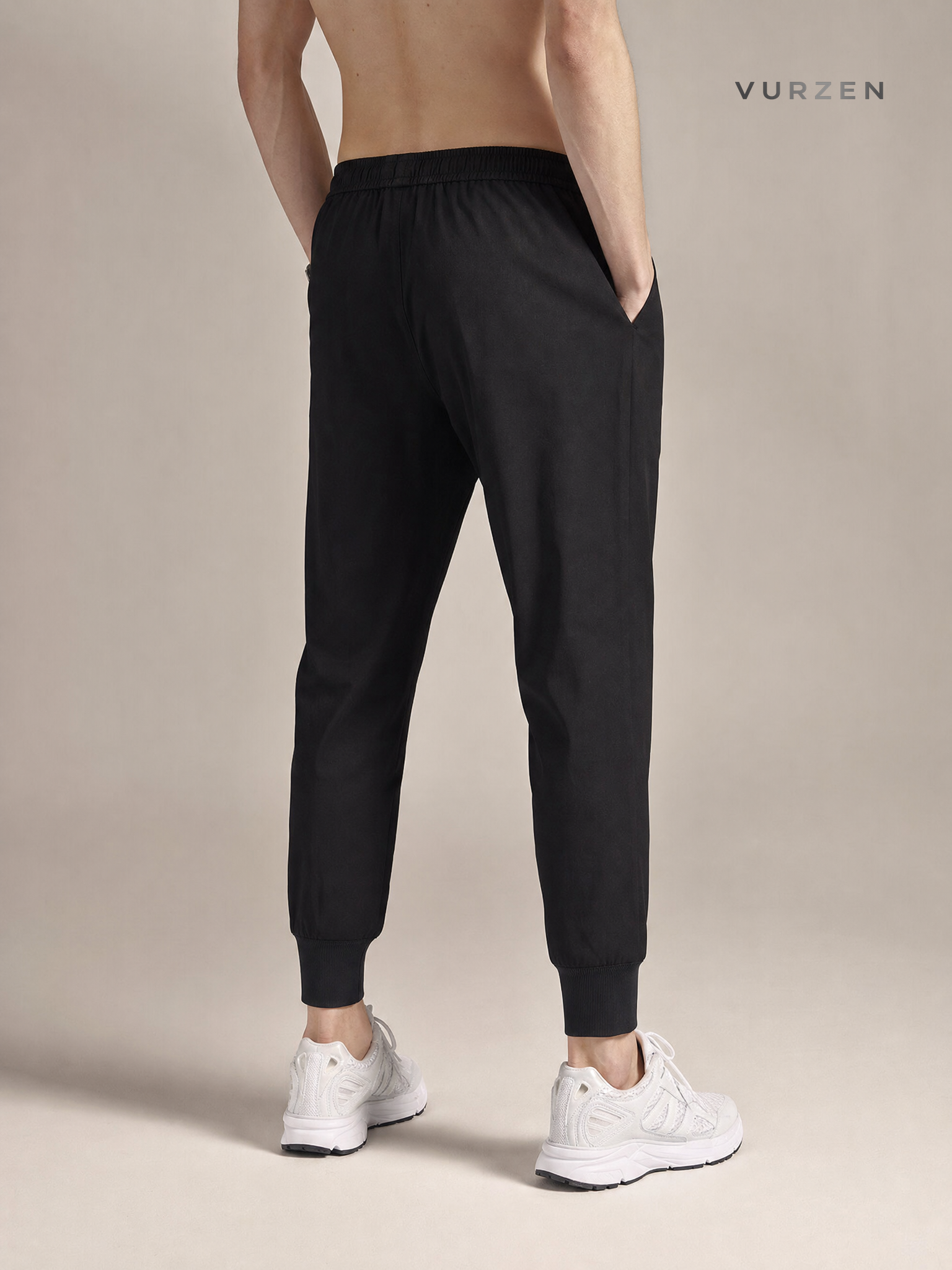 Premium Loose Fit PU Spliced Casual Dress Pants detail