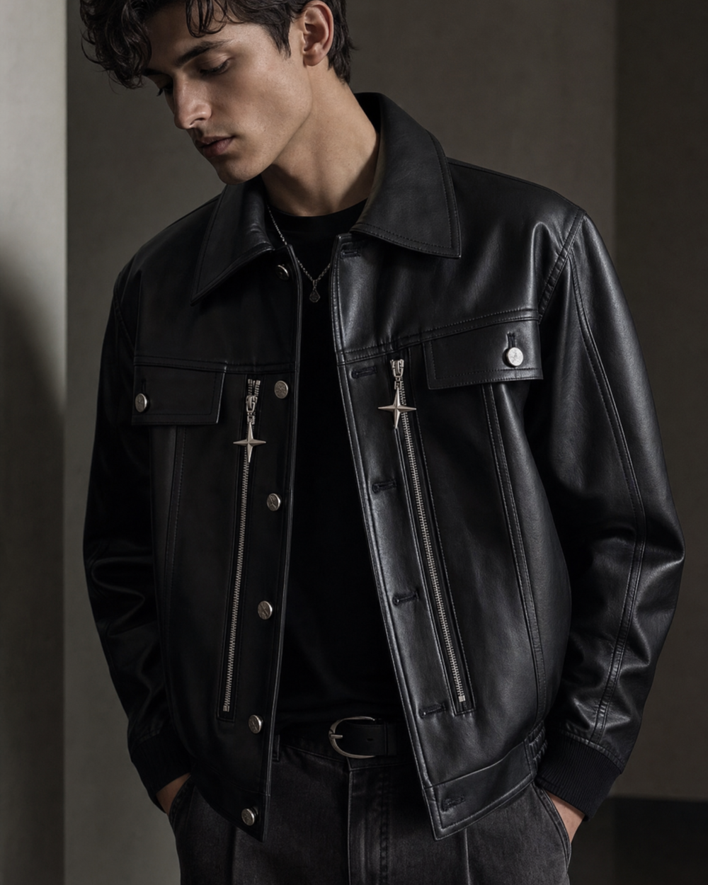 823511446055 top dark minimal jacket dark lookbook 05