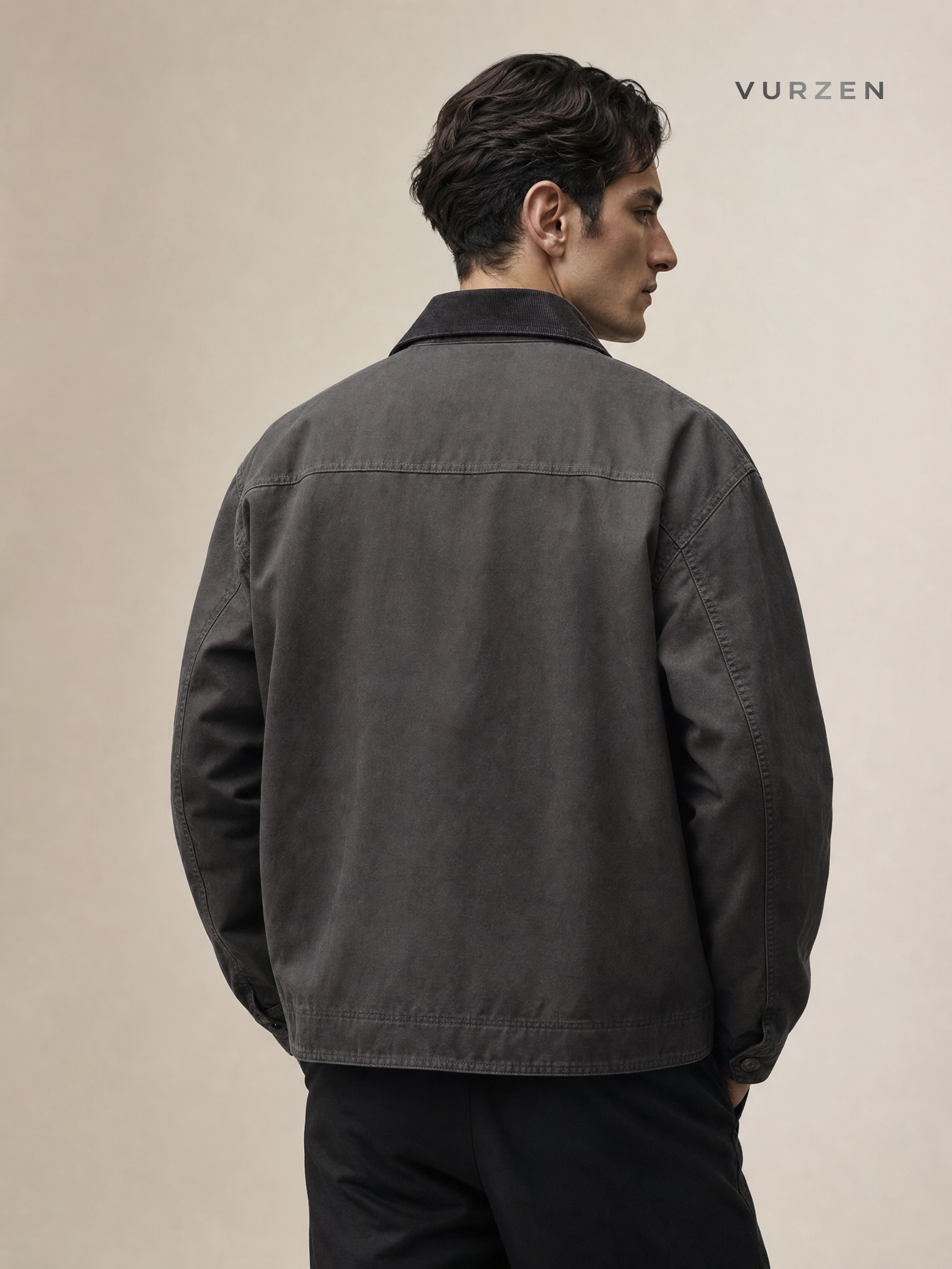 Classic Detroit Workwear Cotton Jacket for Men detail