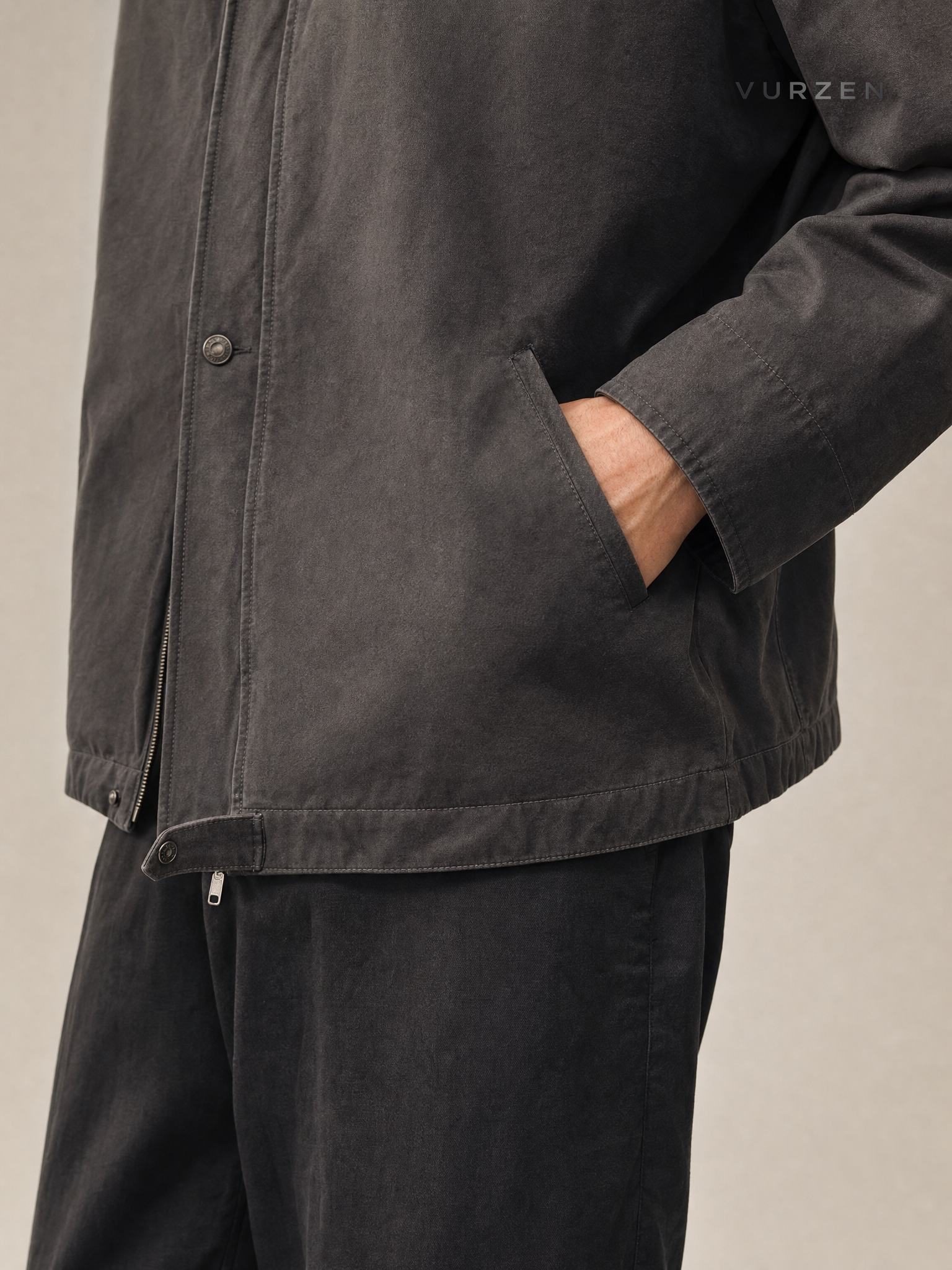 Classic Detroit Workwear Cotton Jacket for Men detail