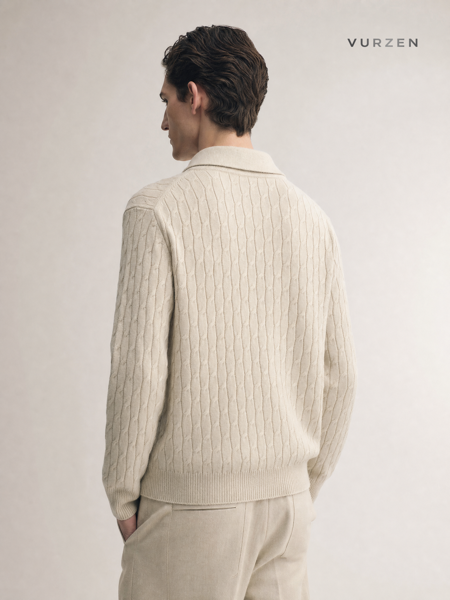2024 Thick Knit V-Neck Men