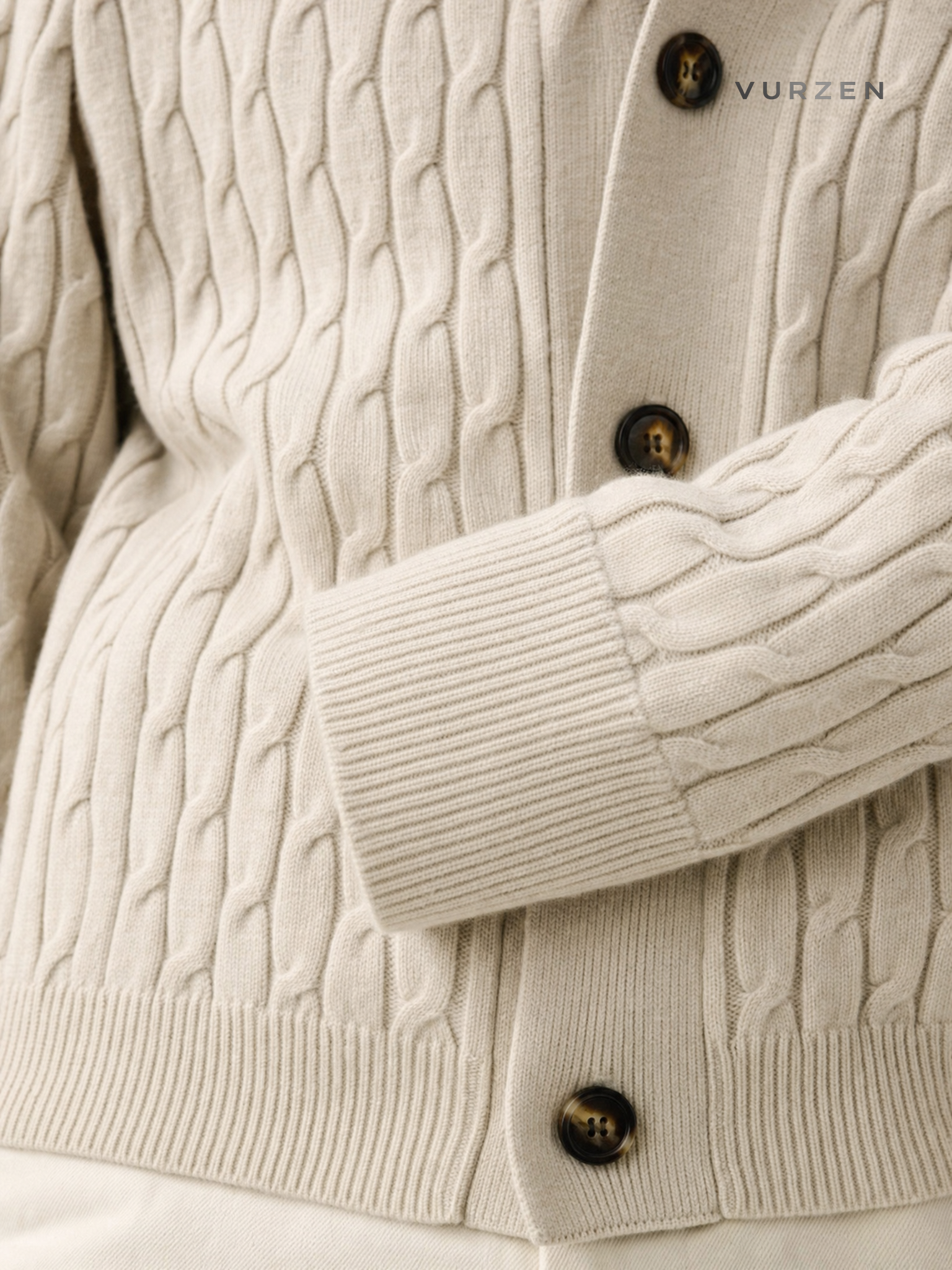 2024 Thick Knit V-Neck Men