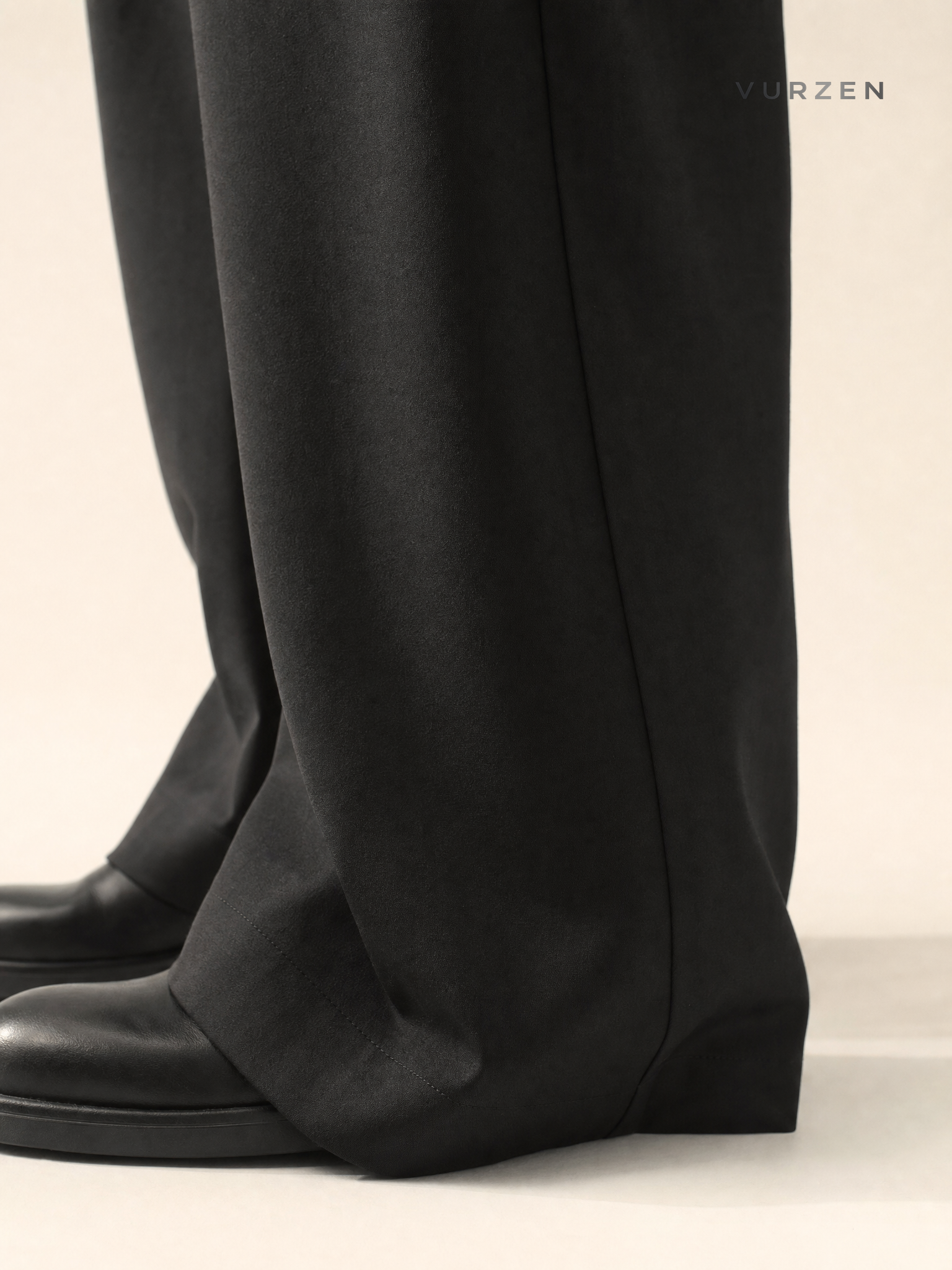 Margiela Cleanfit Black Wide-Leg Trousers detail