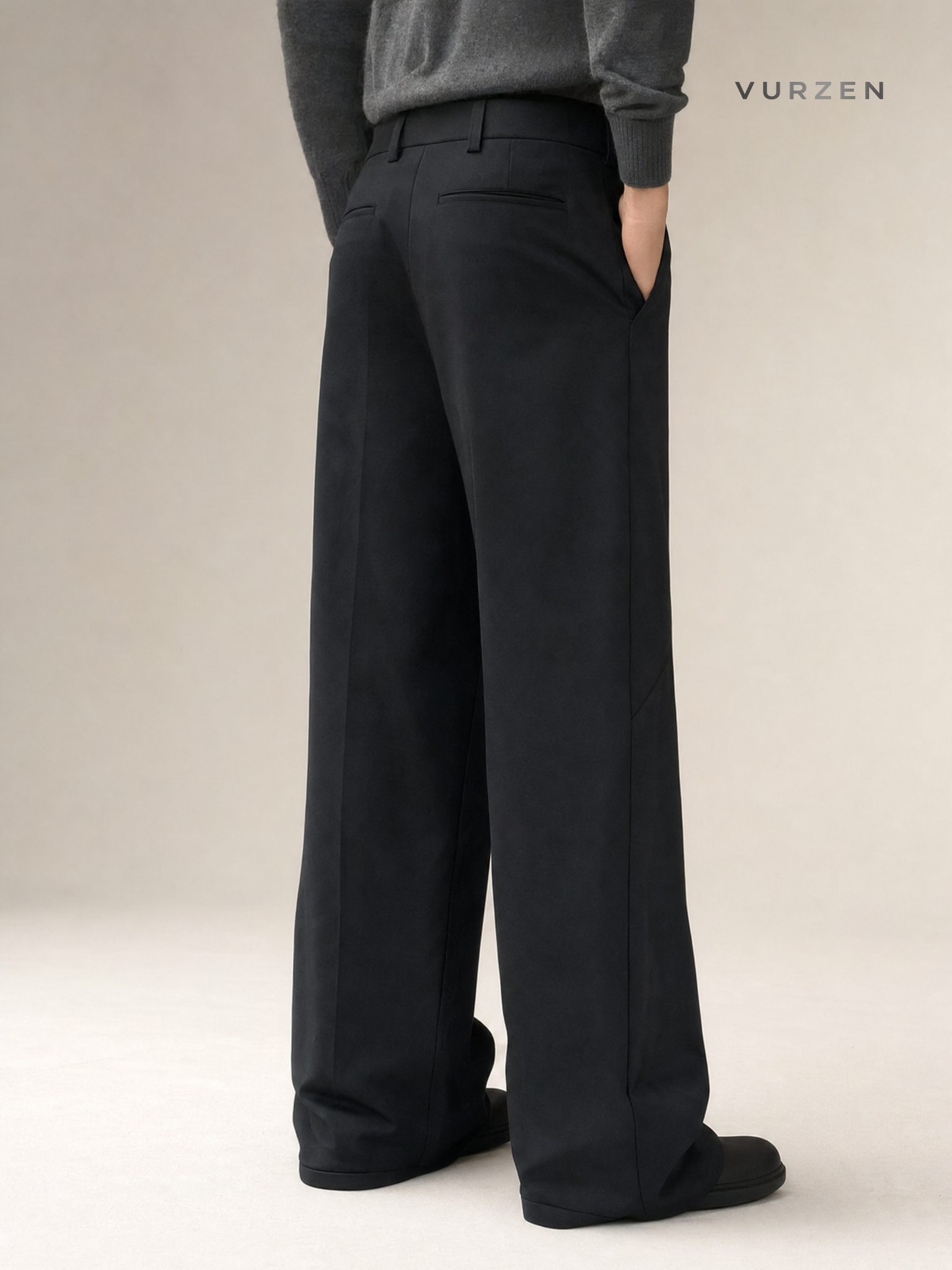 High-Waist Wide-Leg Cargo Pants for Couples detail