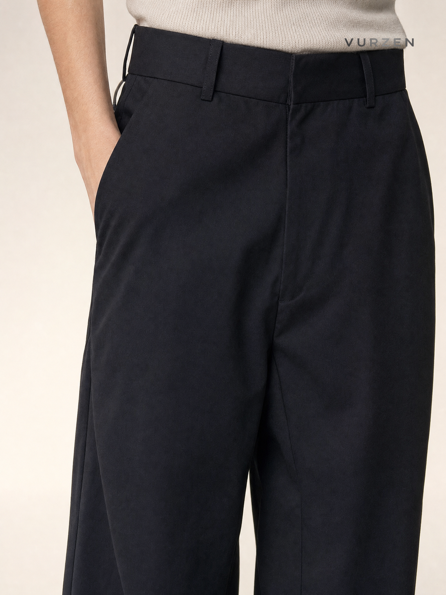 High-Waist Wide-Leg Cargo Pants for Couples detail