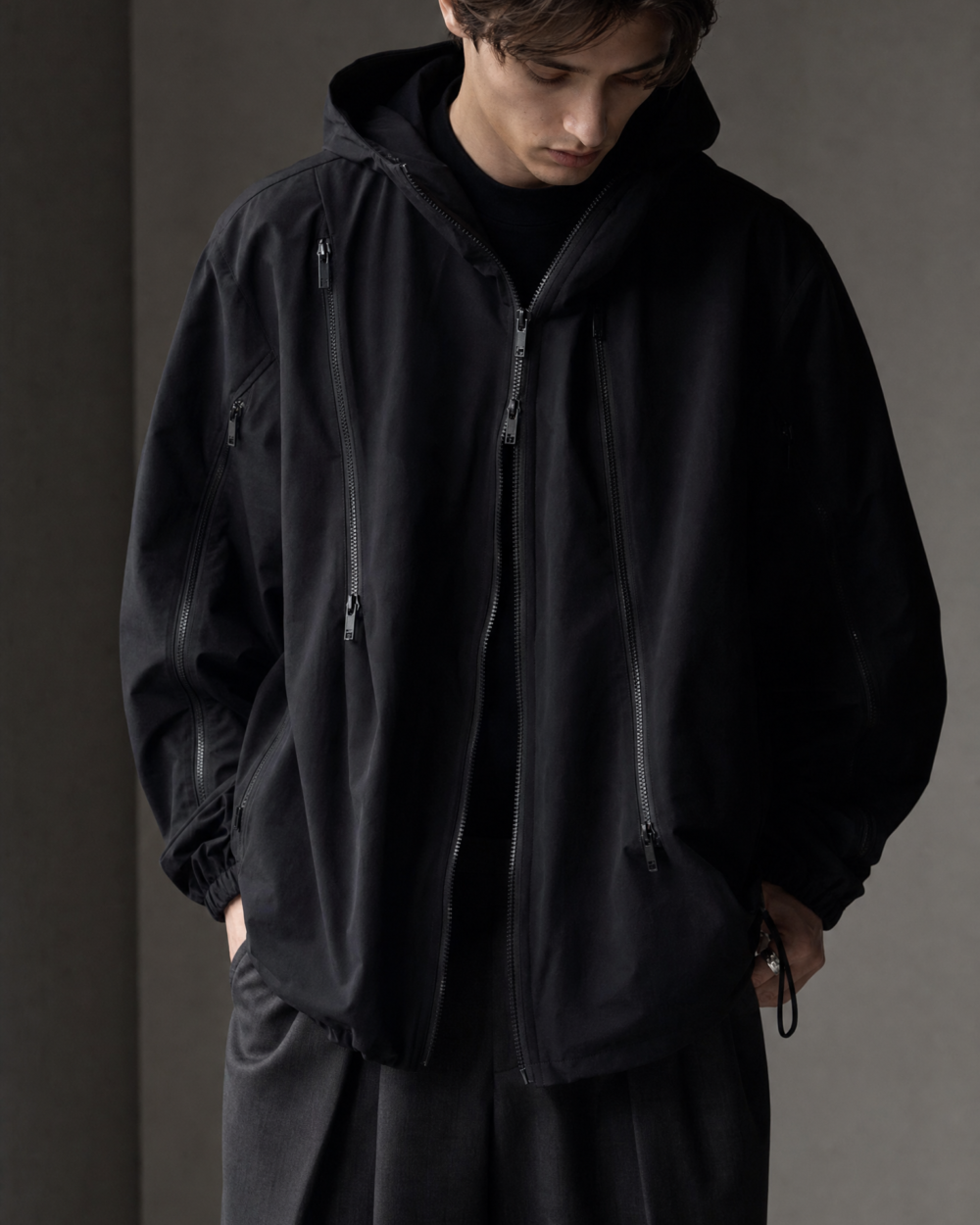 838305318704 top dark minimal jacket dark lookbook 05