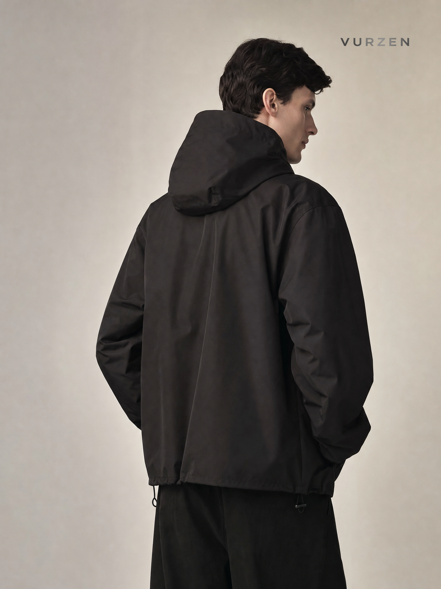 Unisex Waterproof Hooded Outdoor Jacket for Spring & Fall detail