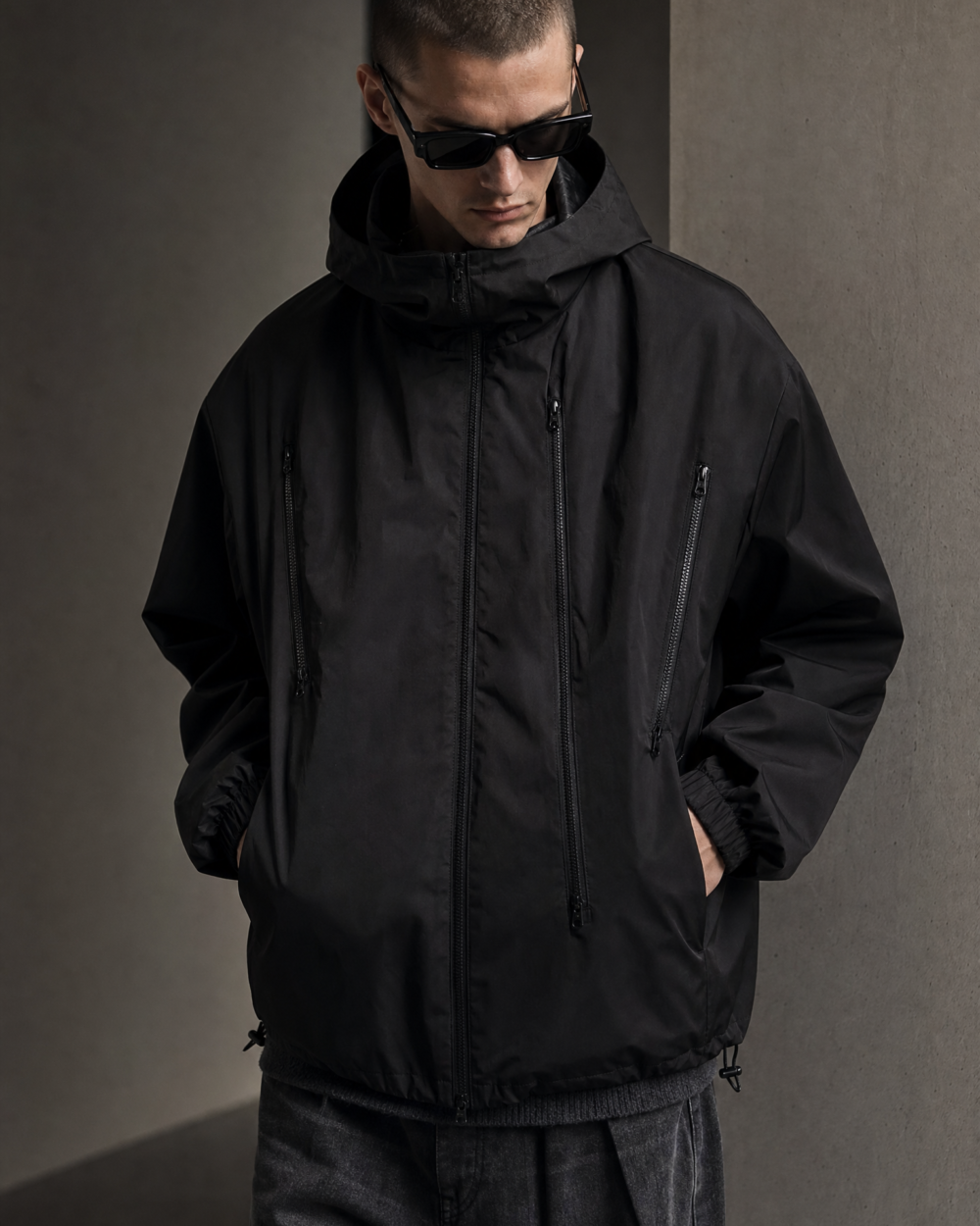 844482009214 top dark minimal jacket dark lookbook 05