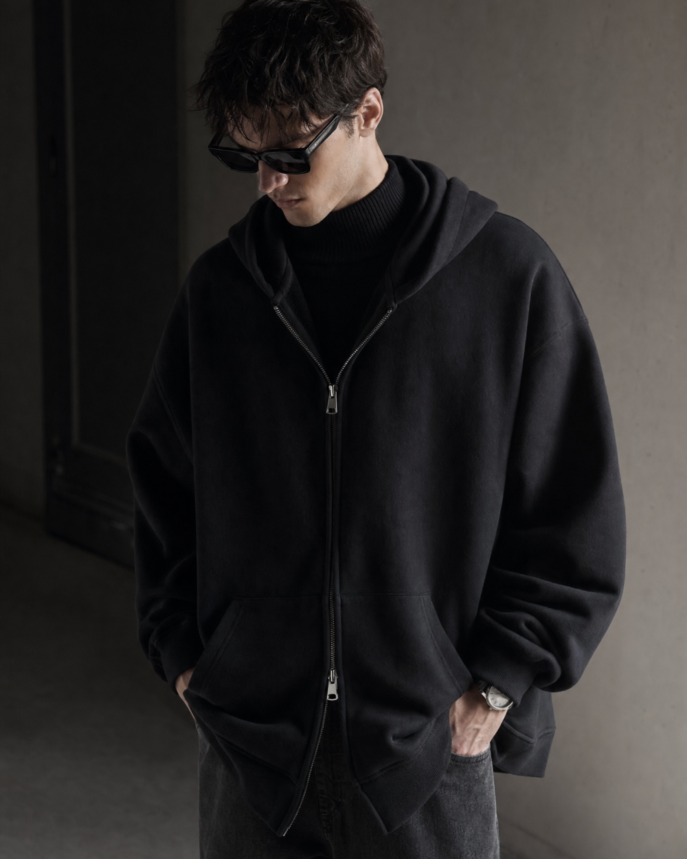 845249658278 top dark minimal jacket dark lookbook 05