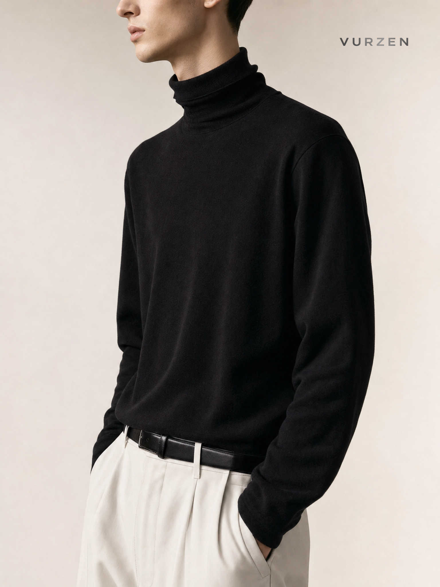 Classic Unisex Long Sleeve Polyester T-Shirt detail
