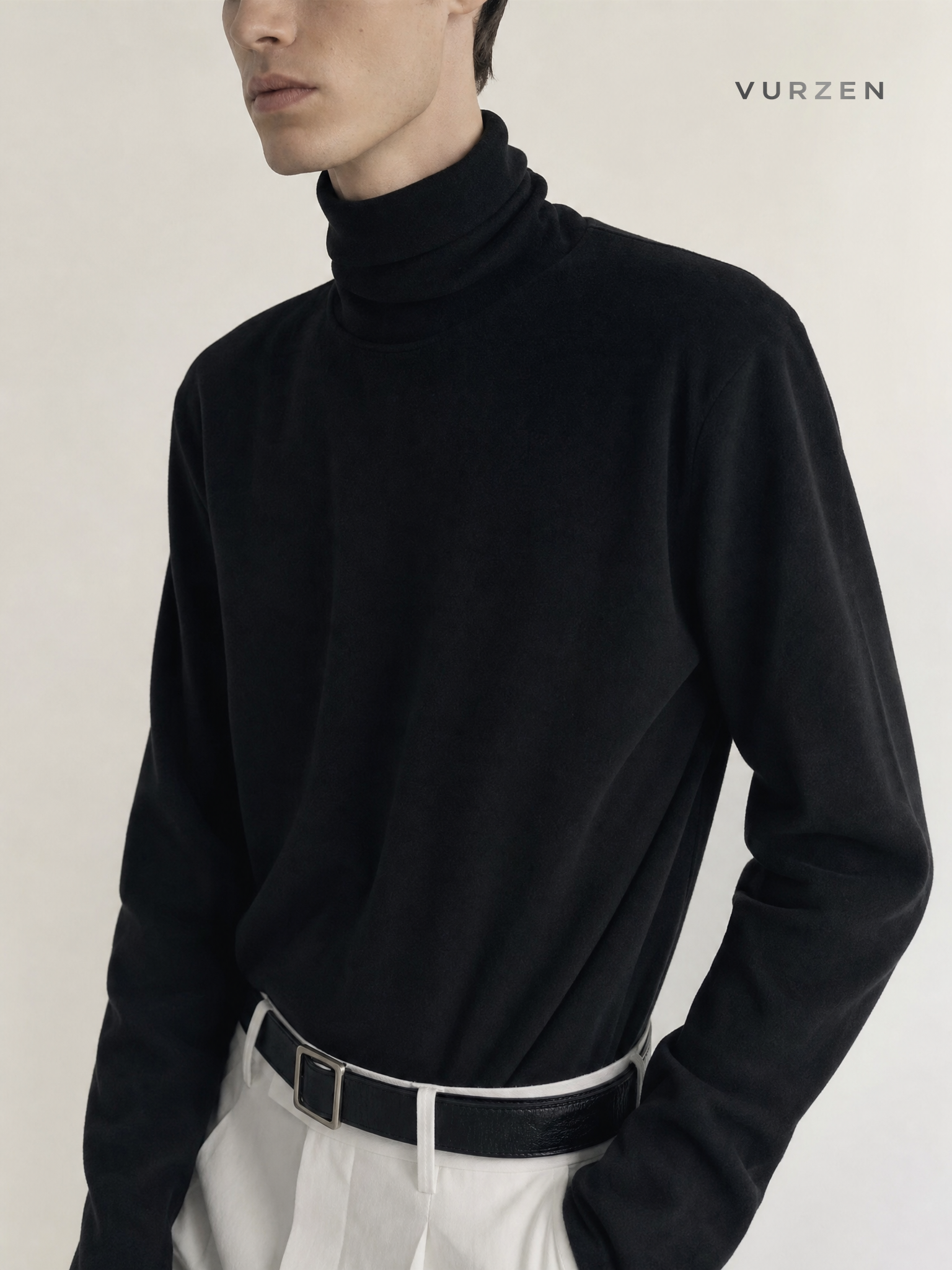 Classic Unisex Long Sleeve Polyester T-Shirt detail