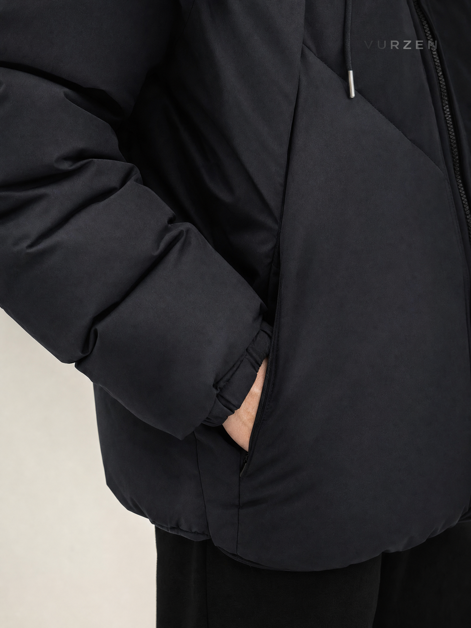 Cleanfit Thickened Hooded Winter Cotton Jacket detail