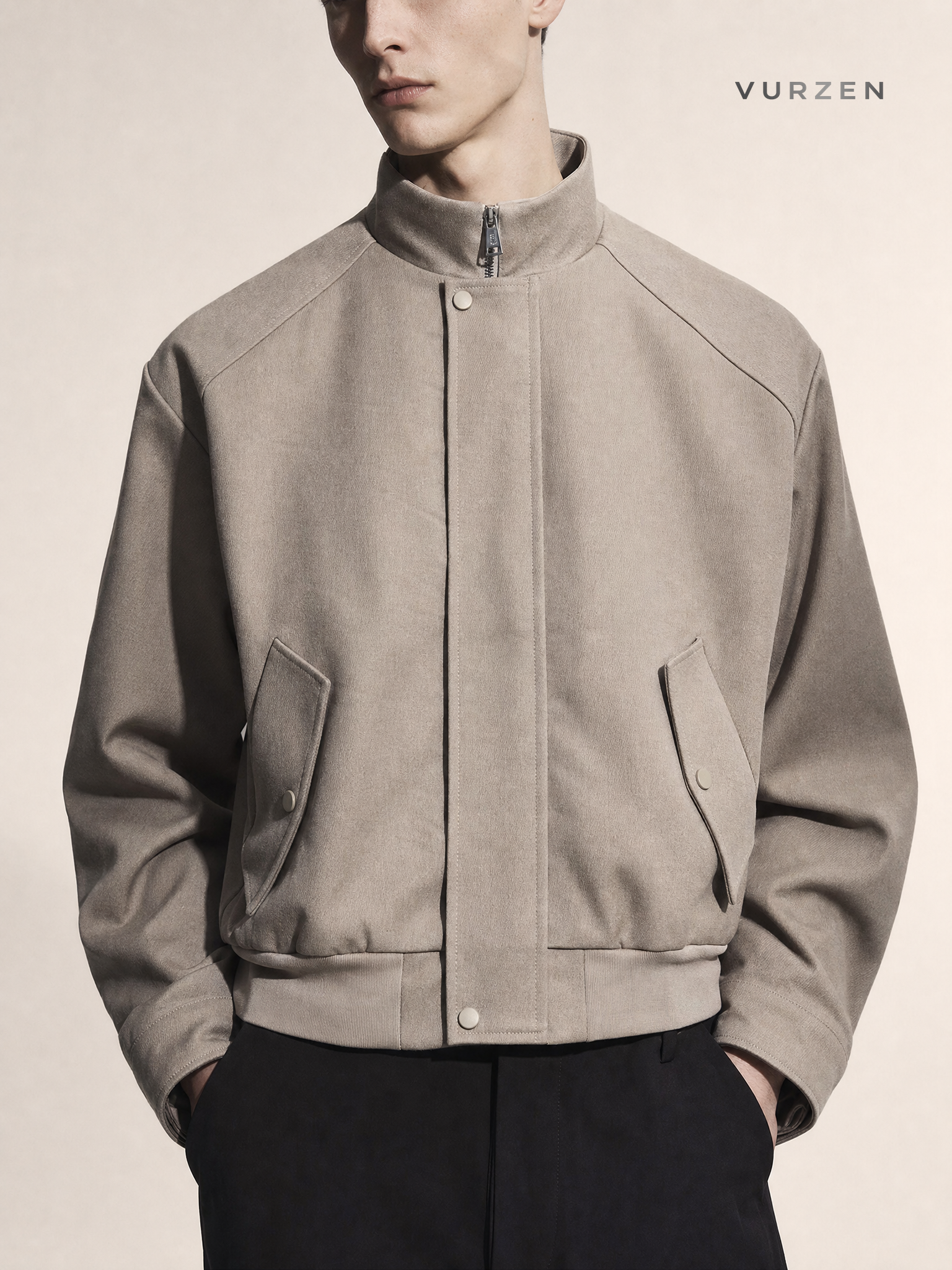 MADEEXTREME Spring Minimalist Cropped Raglan Jacket detail