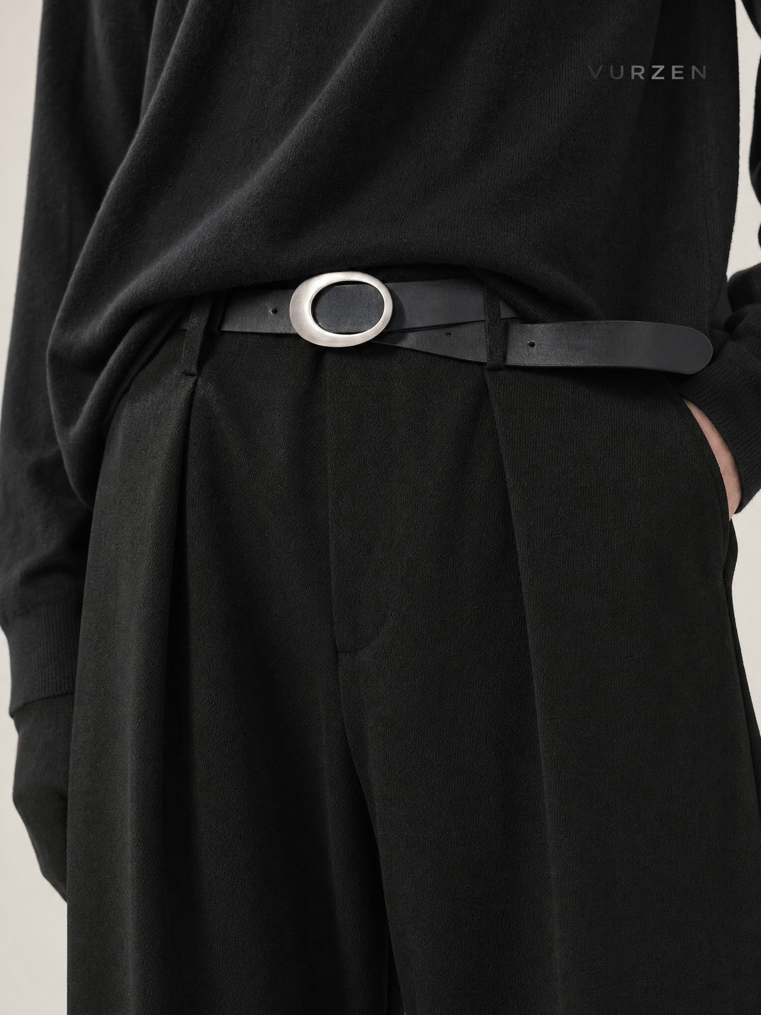 Cleanfit Gray Wide-Leg Wrinkle-Free Dress Pants detail