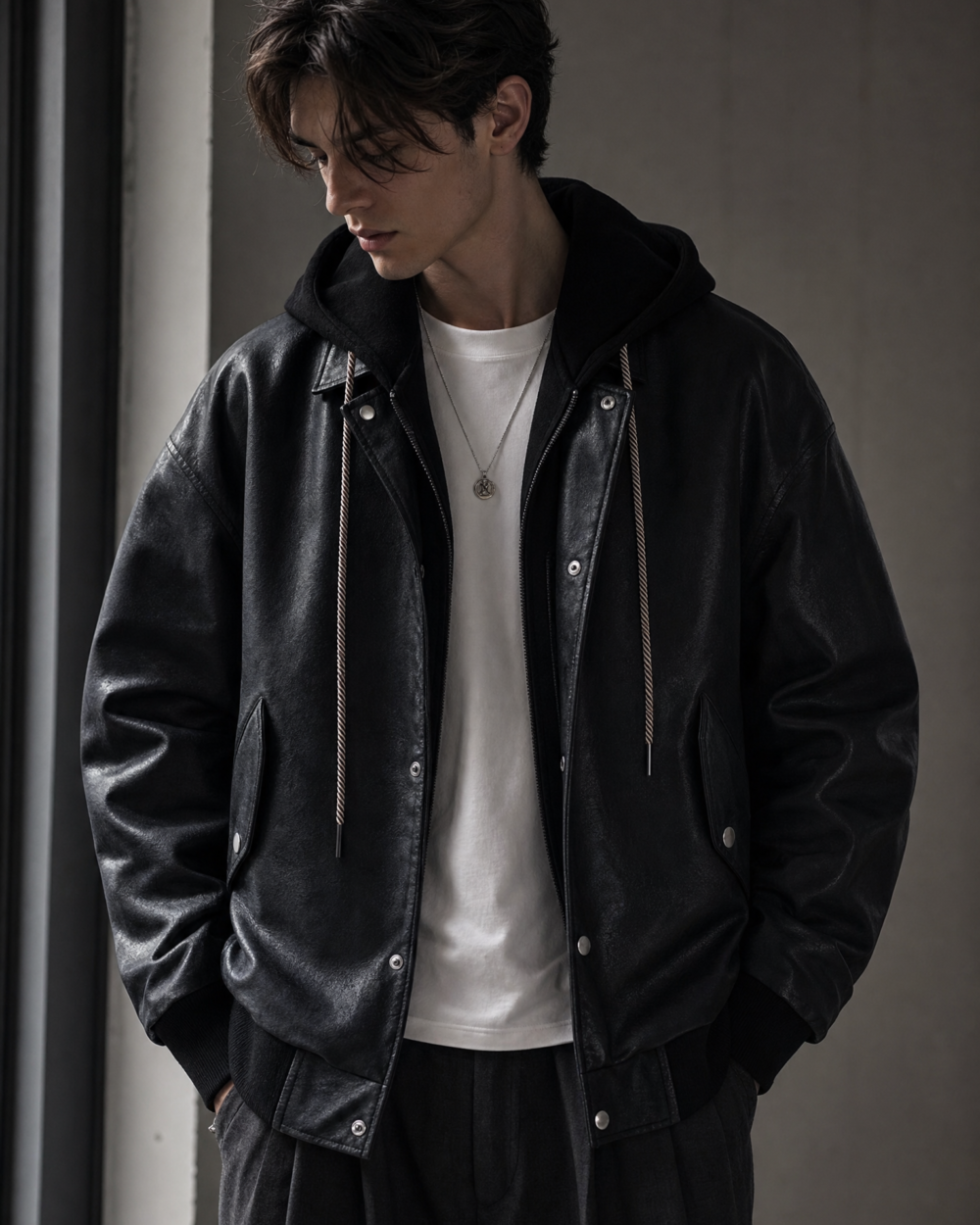 951723737125 top dark minimal jacket dark lookbook 05