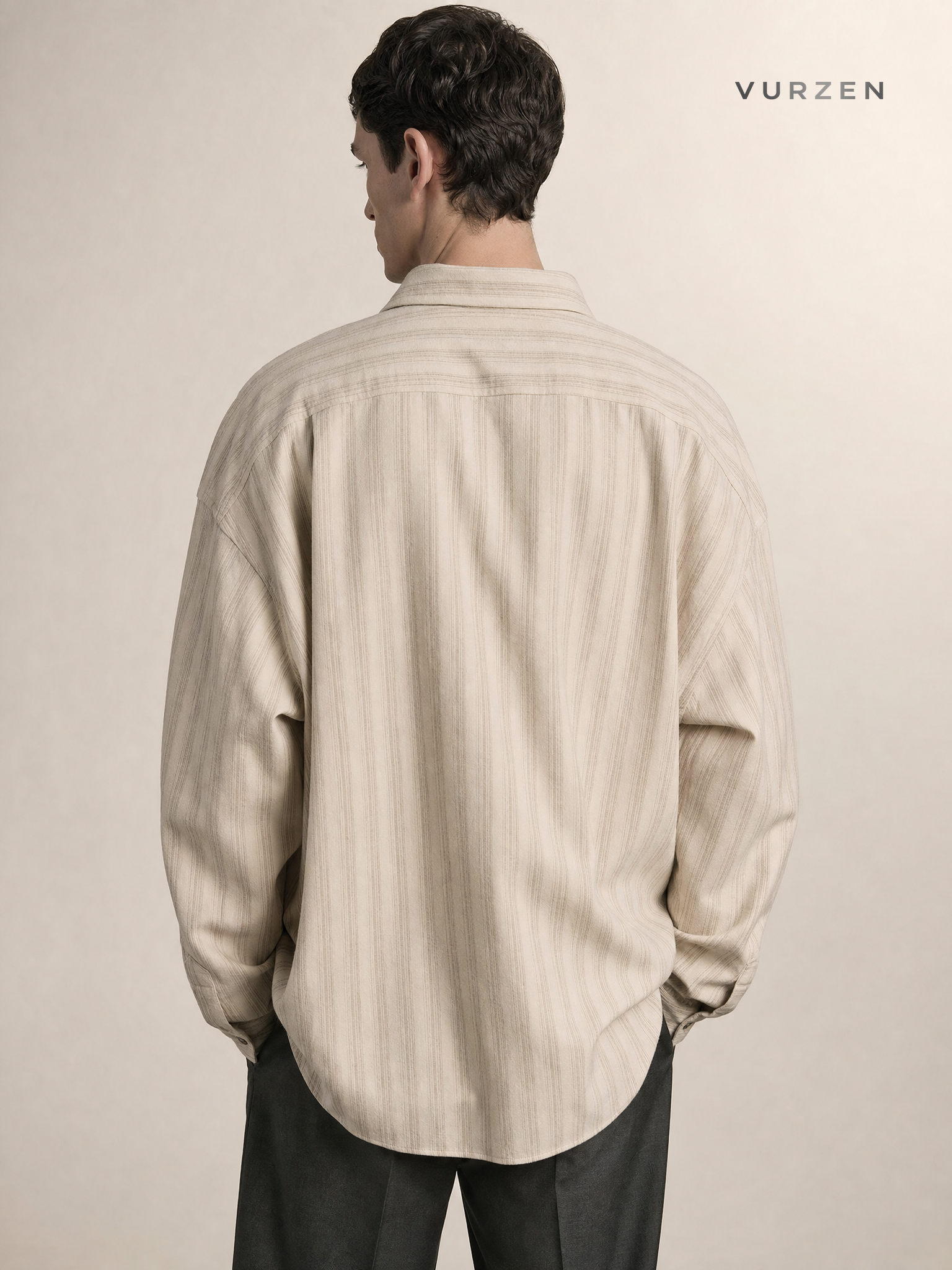 Cityboy Vintage Straight-Leg Coffee Brown Casual Pants detail