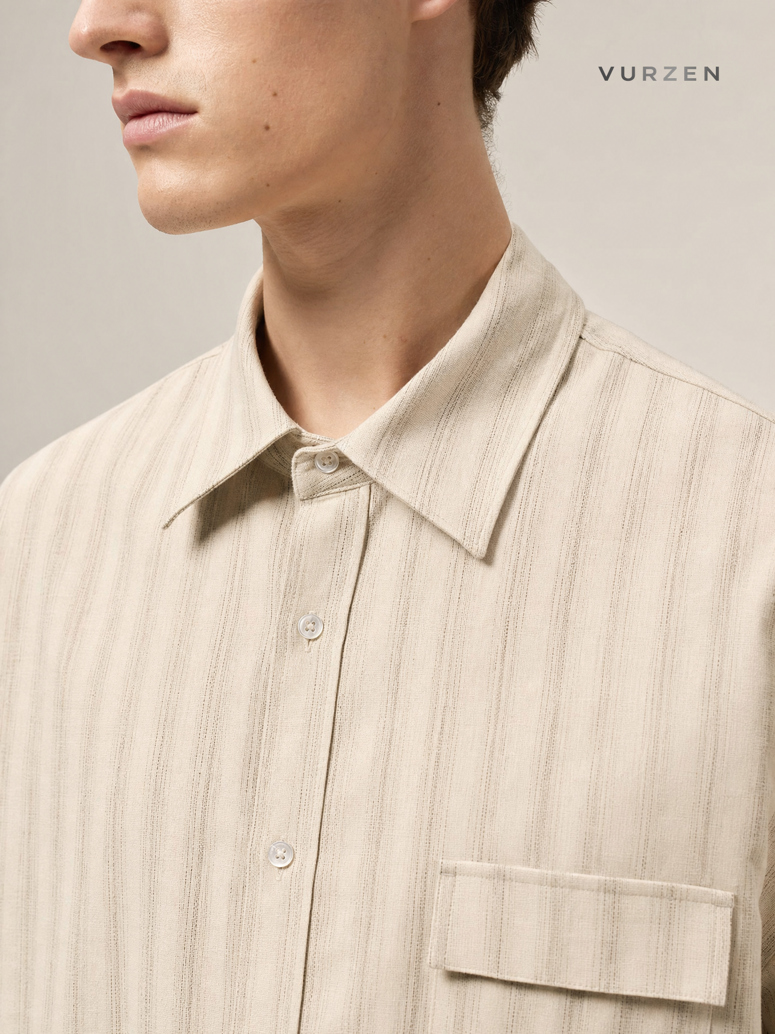 Cityboy Vintage Straight-Leg Coffee Brown Casual Pants detail
