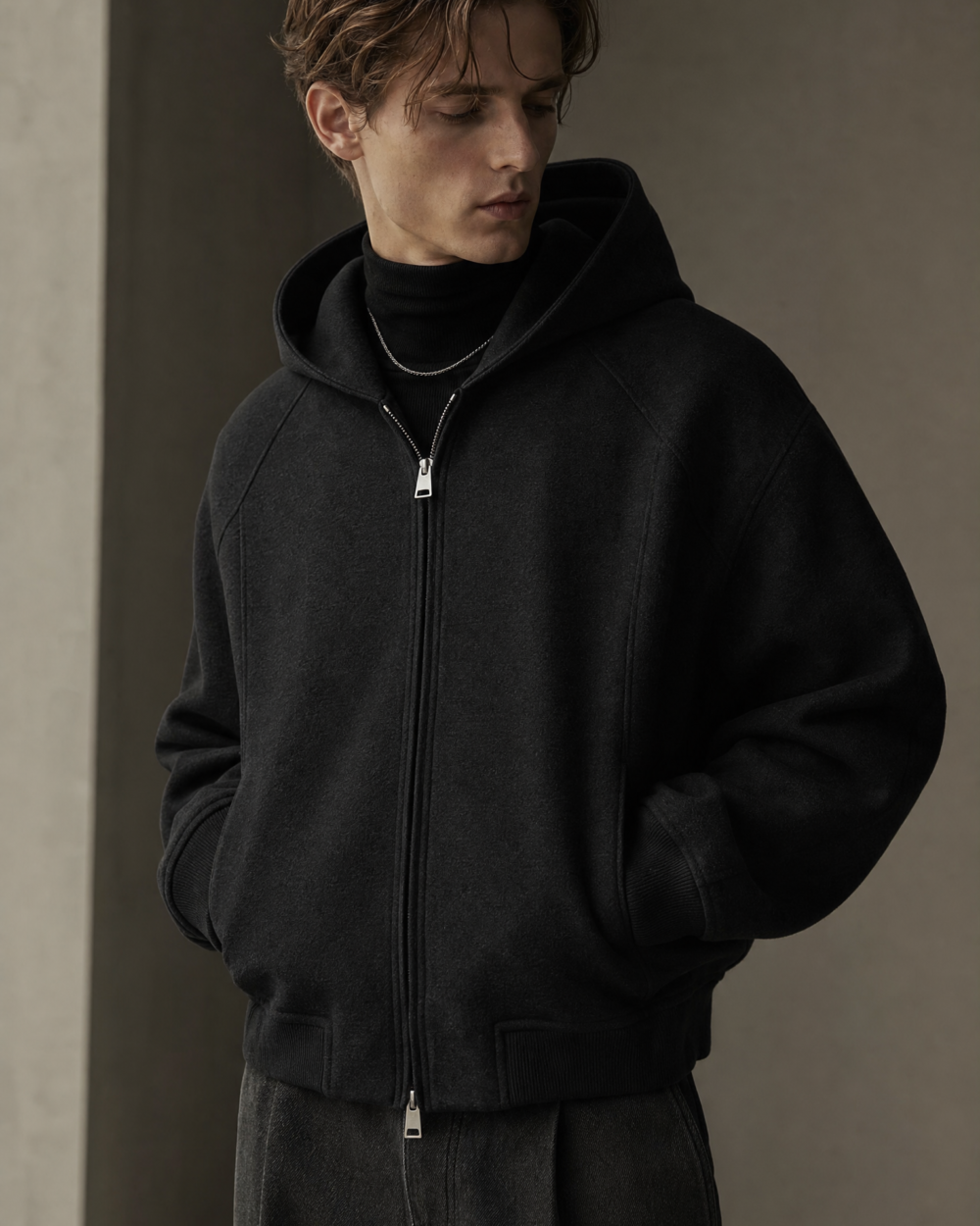 967034701487 top dark minimal jacket dark lookbook 05