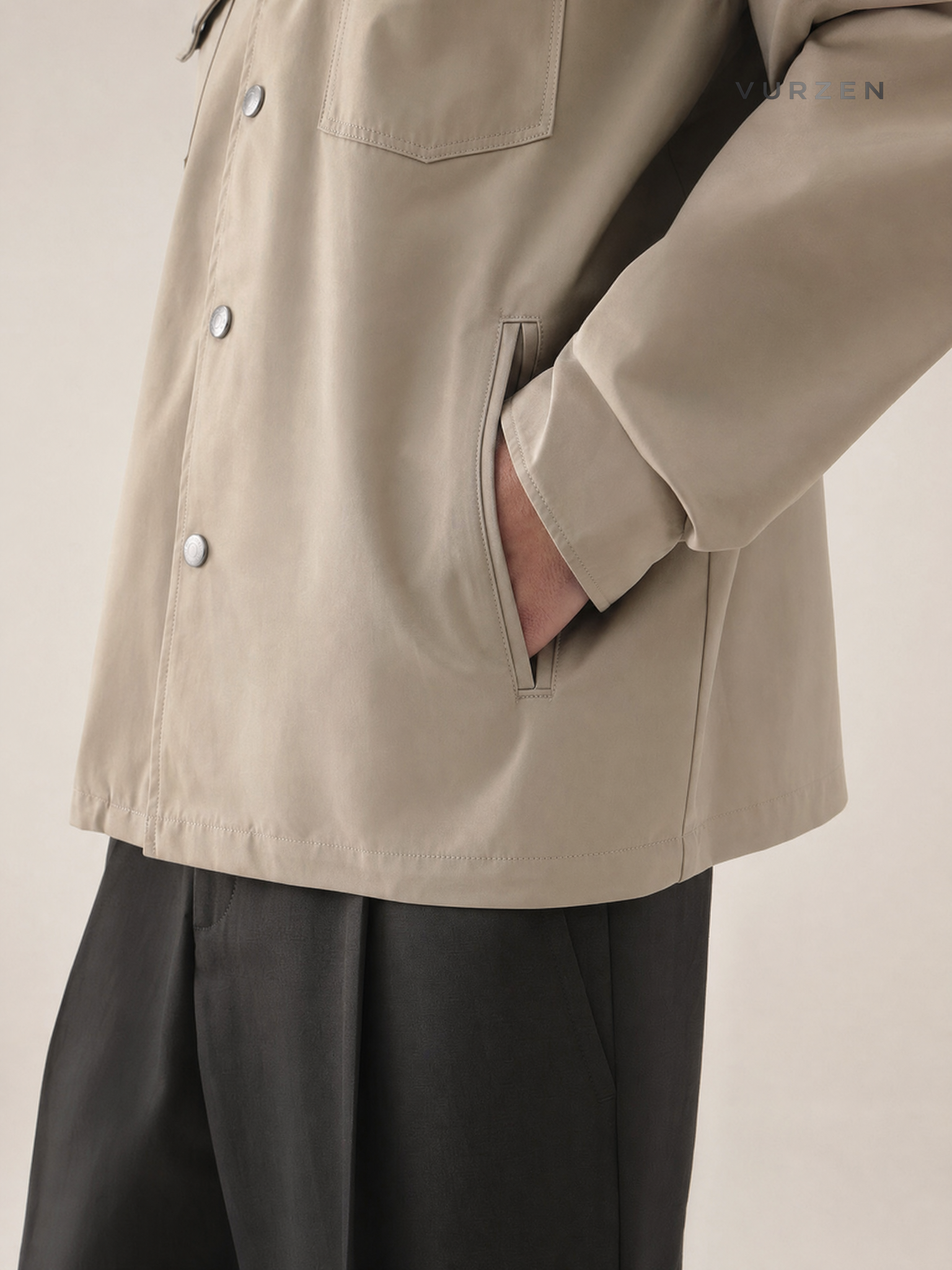 SOLOTEX+TEFLON Men’s Durable Vintage Work Jacket detail