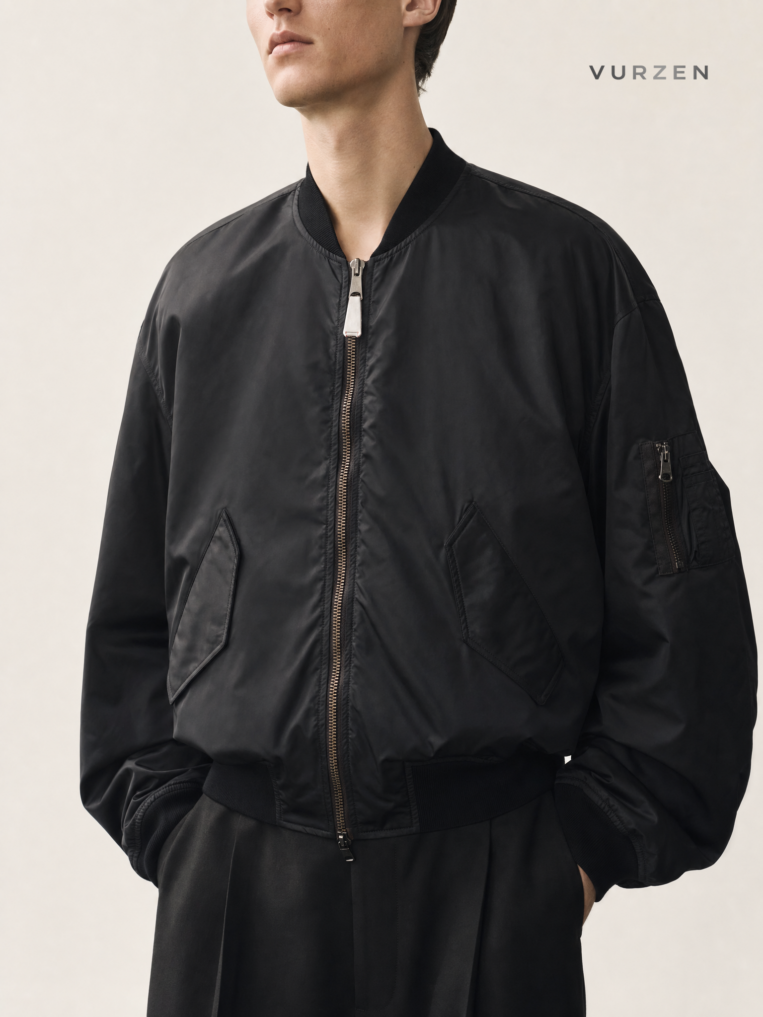 Paris Style Embroidered Pilot Jacket - Yang Chaoyue Edition detail