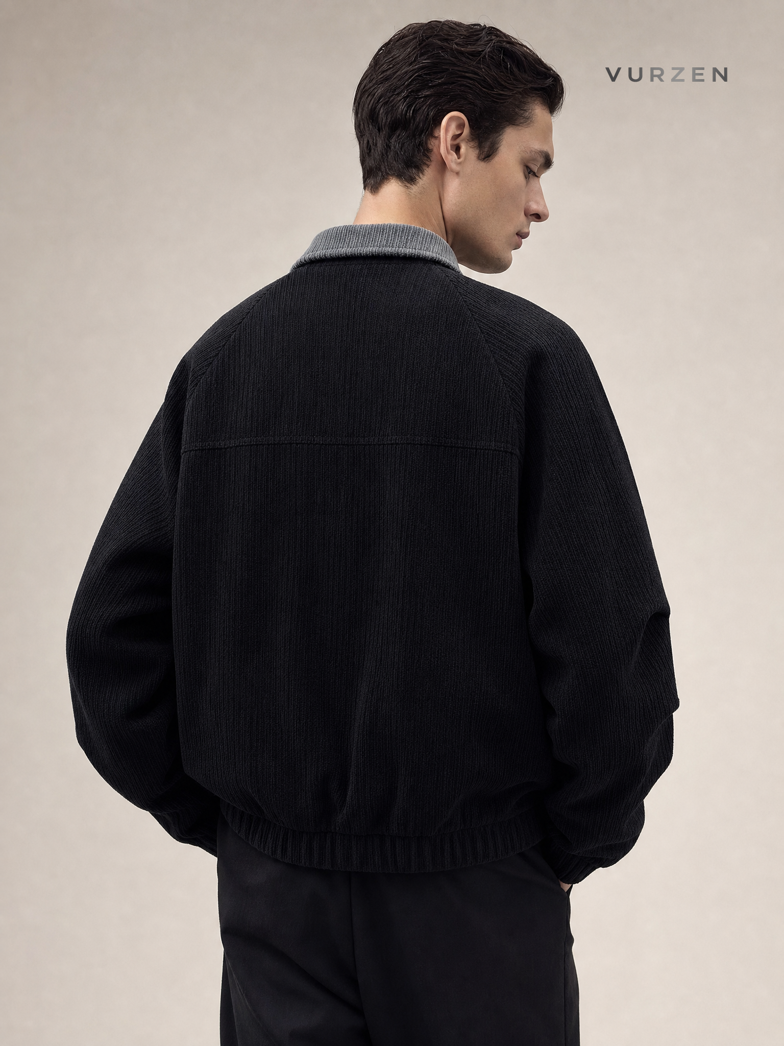 2025 Vintage Corduroy Hooded Jacket for Men detail