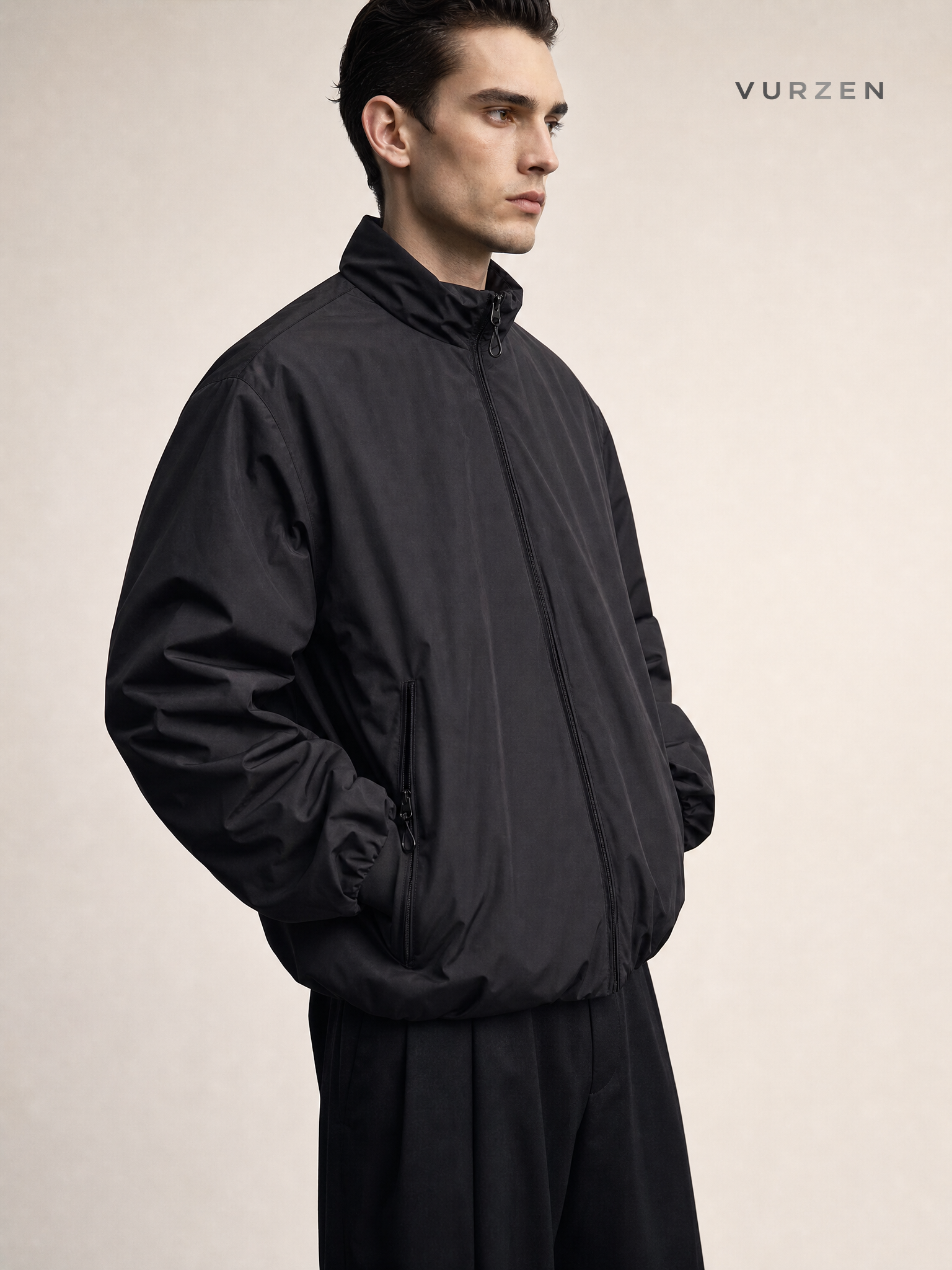 PLANETMUSIC Winter Down Jacket with Stand Collar detail