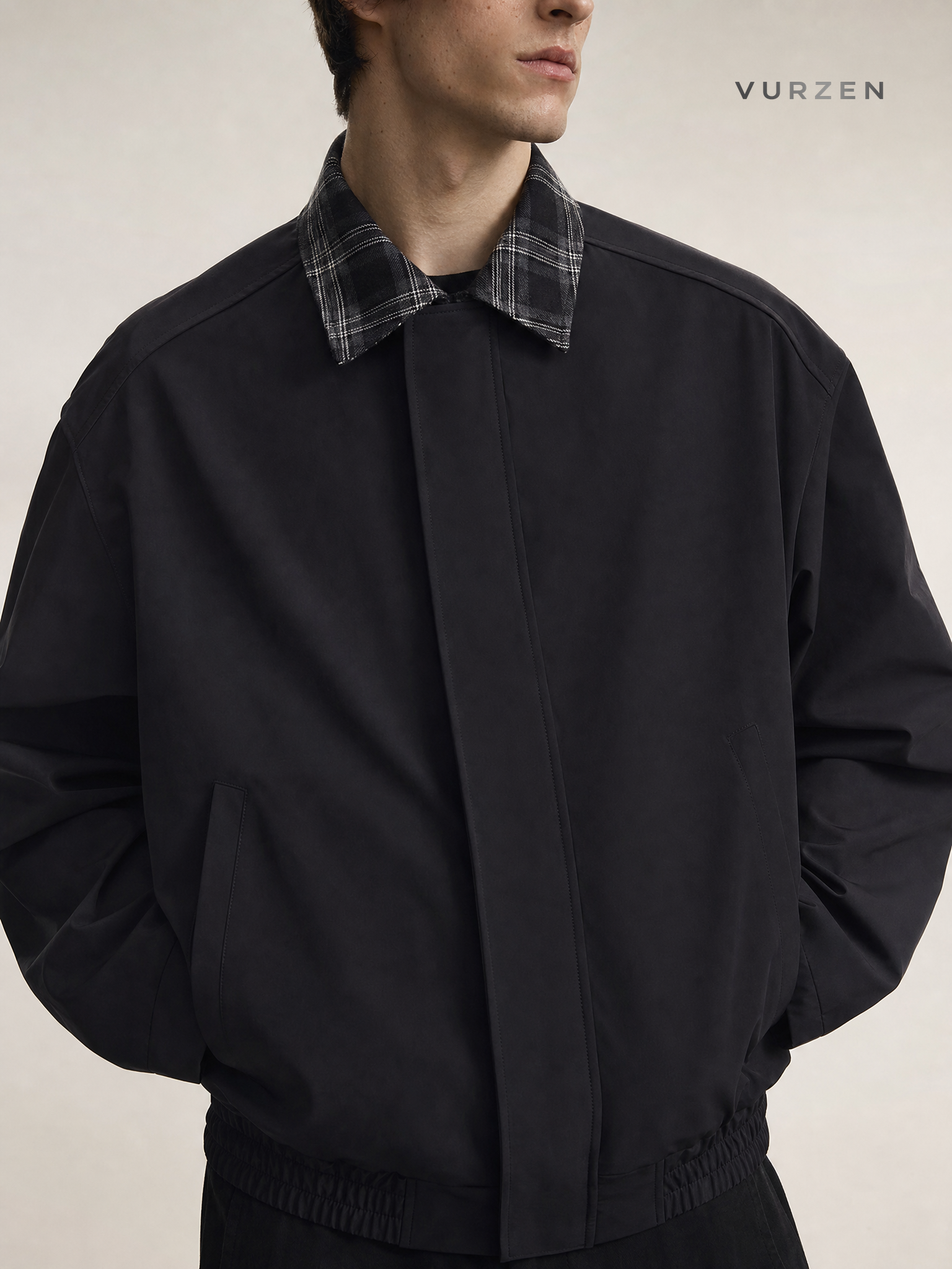 WASSUP Vintage Style Loose Fit Cotton Jacket detail