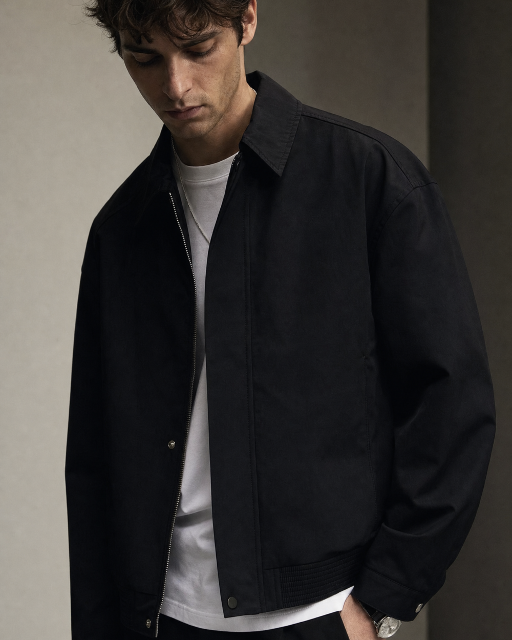 982395416760 top dark minimal jacket dark lookbook 05