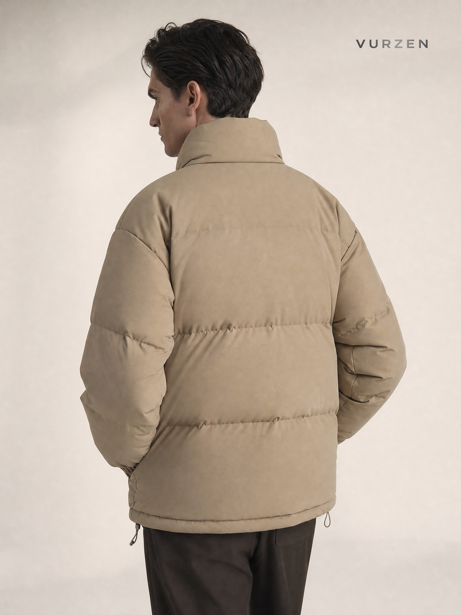 Premium Oversized Stand Collar Cotton Jacket for Winter detail