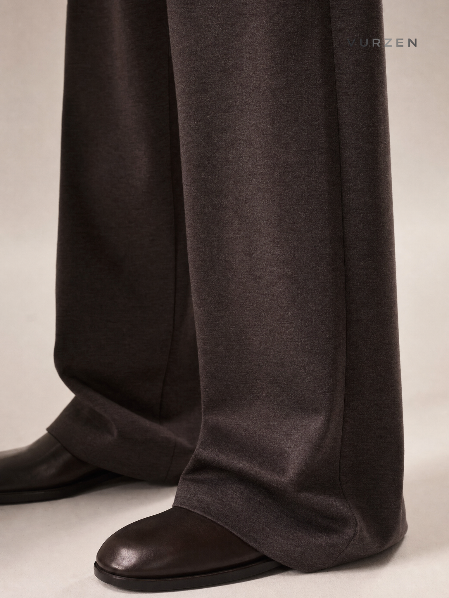 Vintage Thick Flannel Wide-Leg Bamboo Fiber Pants detail
