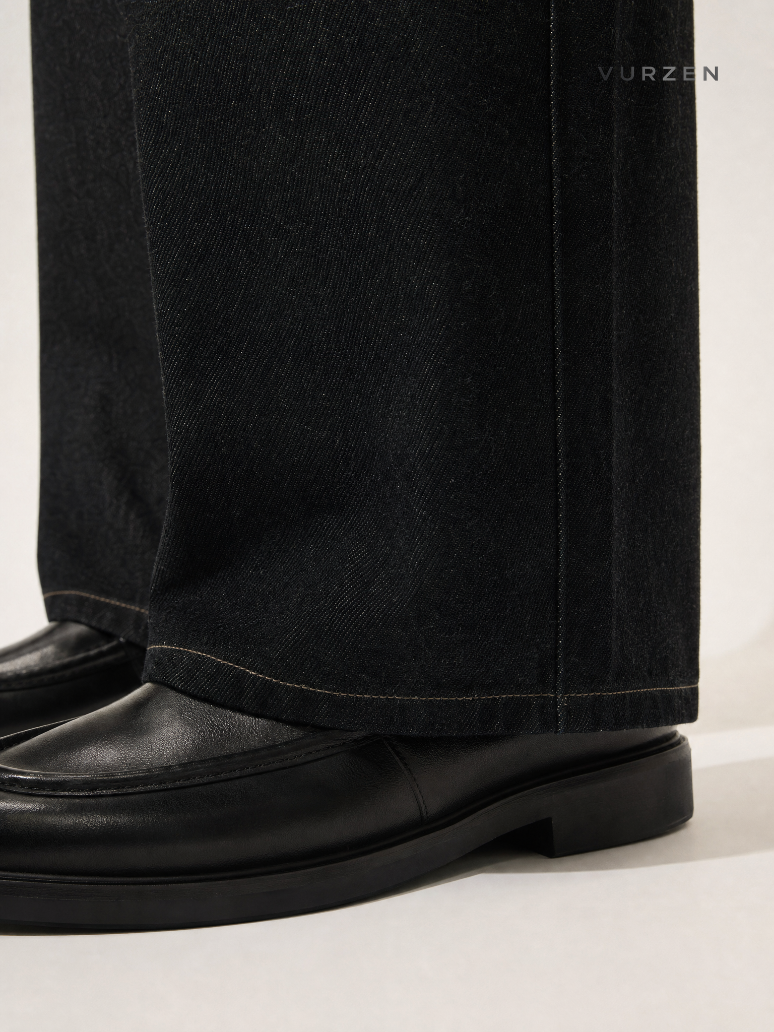 MTLCLOTHES Relaxed Wide-Leg Denim Jeans for Men detail