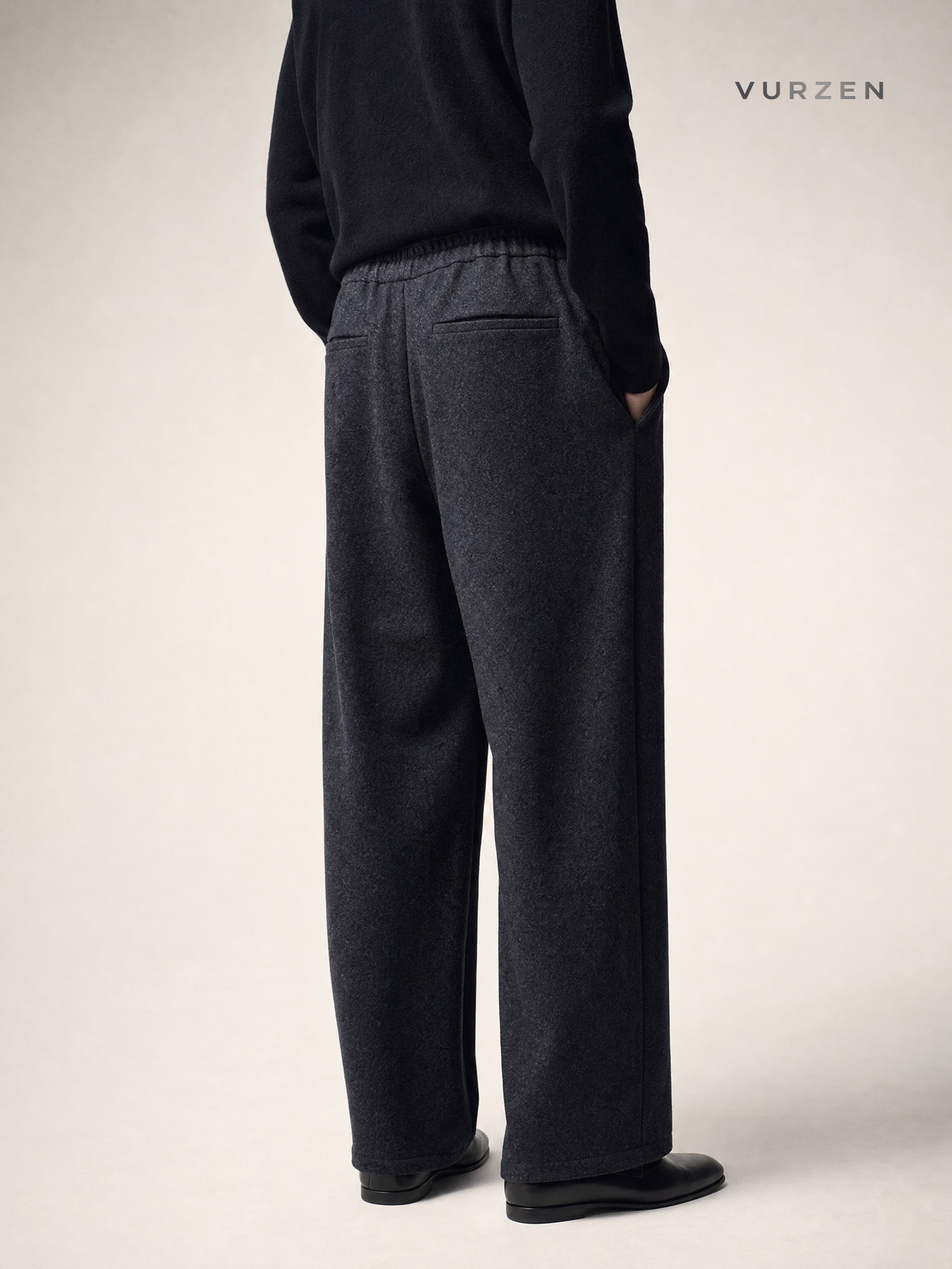 Yanshuang Casual Wide-Leg Knit Pants for Women detail