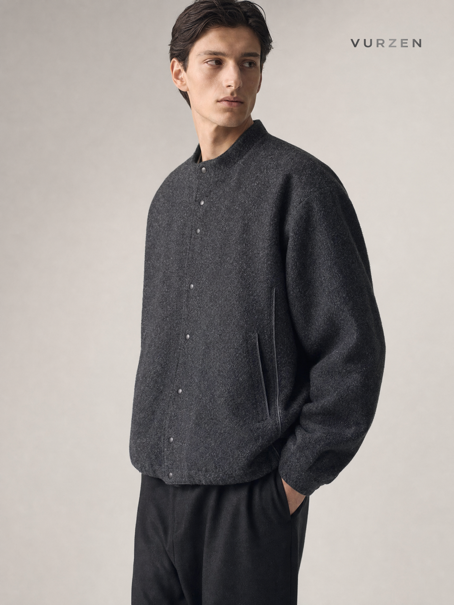 Lemair Premium Wool Down Jacket Unisex Loose Fit detail