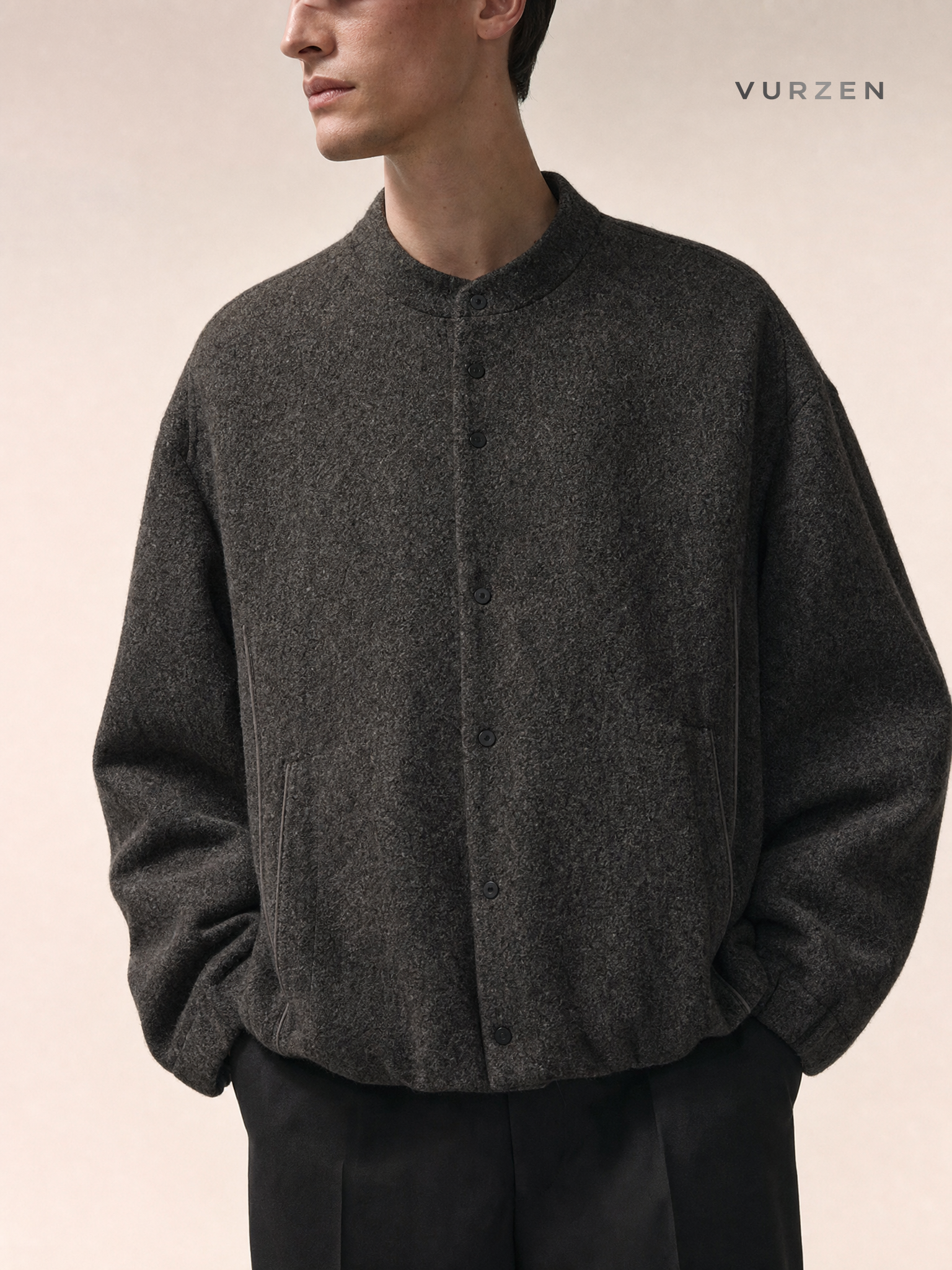 Lemair Premium Wool Down Jacket Unisex Loose Fit detail