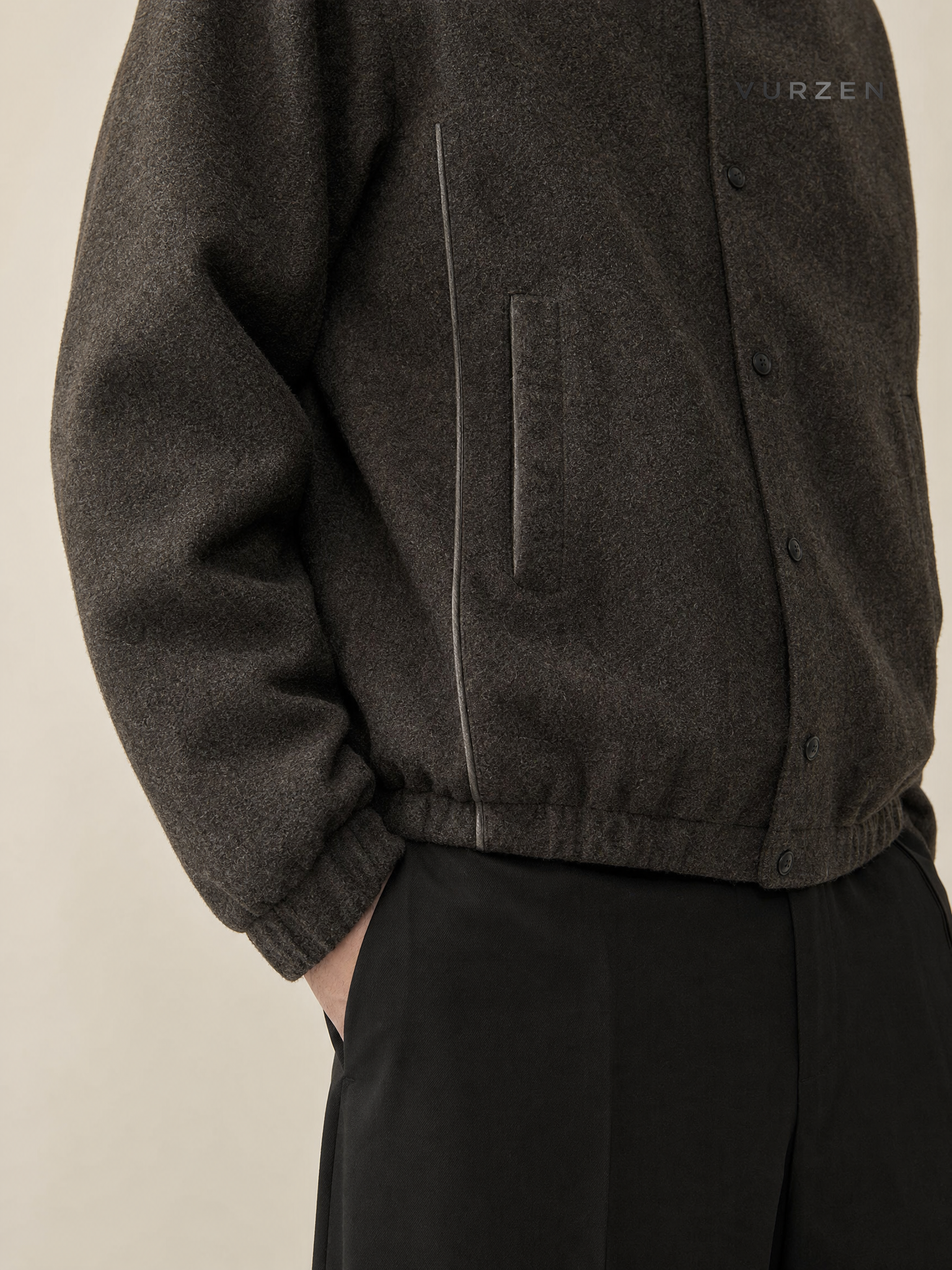 Lemair Premium Wool Down Jacket Unisex Loose Fit detail