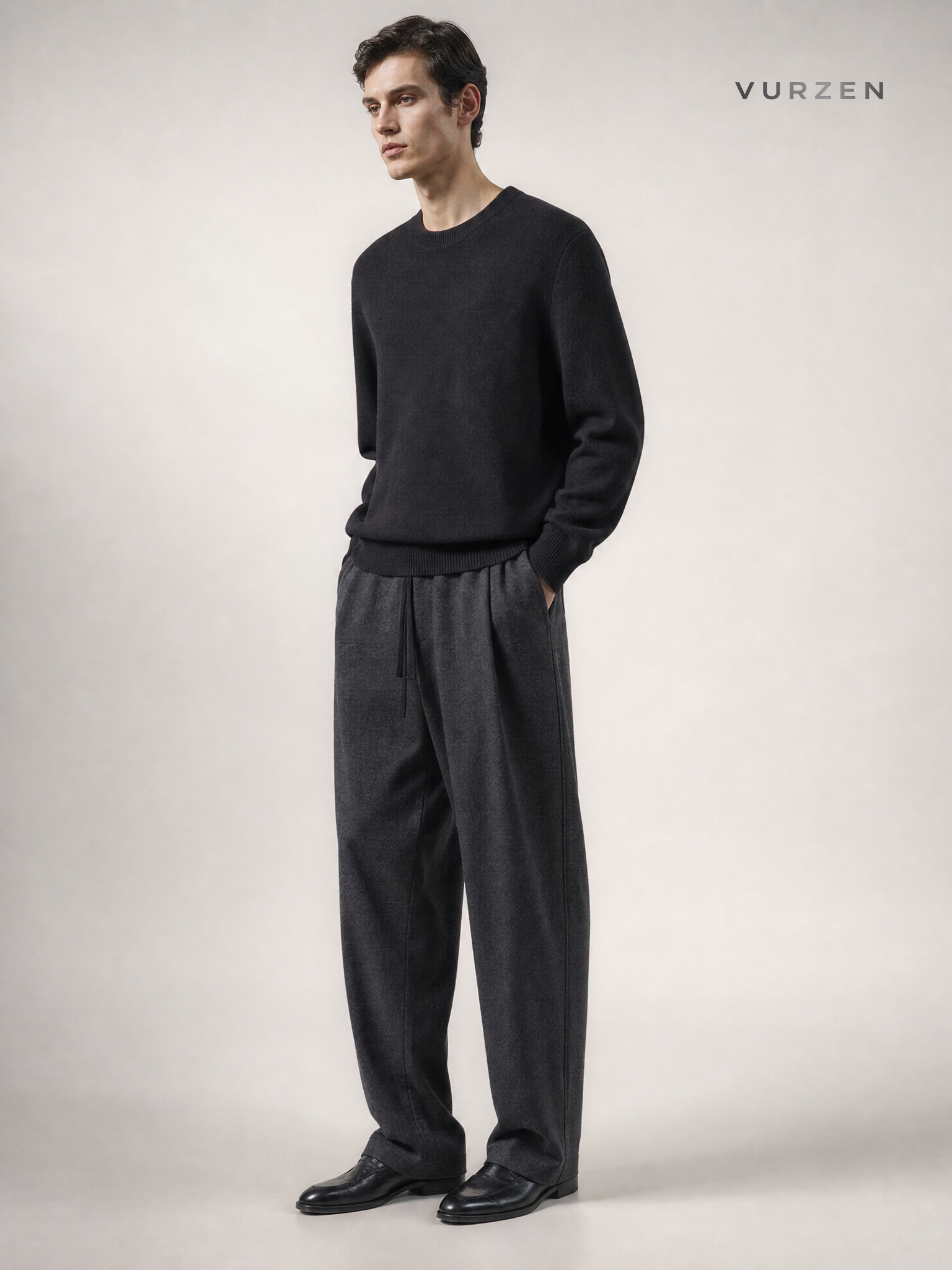 Men’s Minimalist Cotton Blend Relaxed Fit Joggers detail